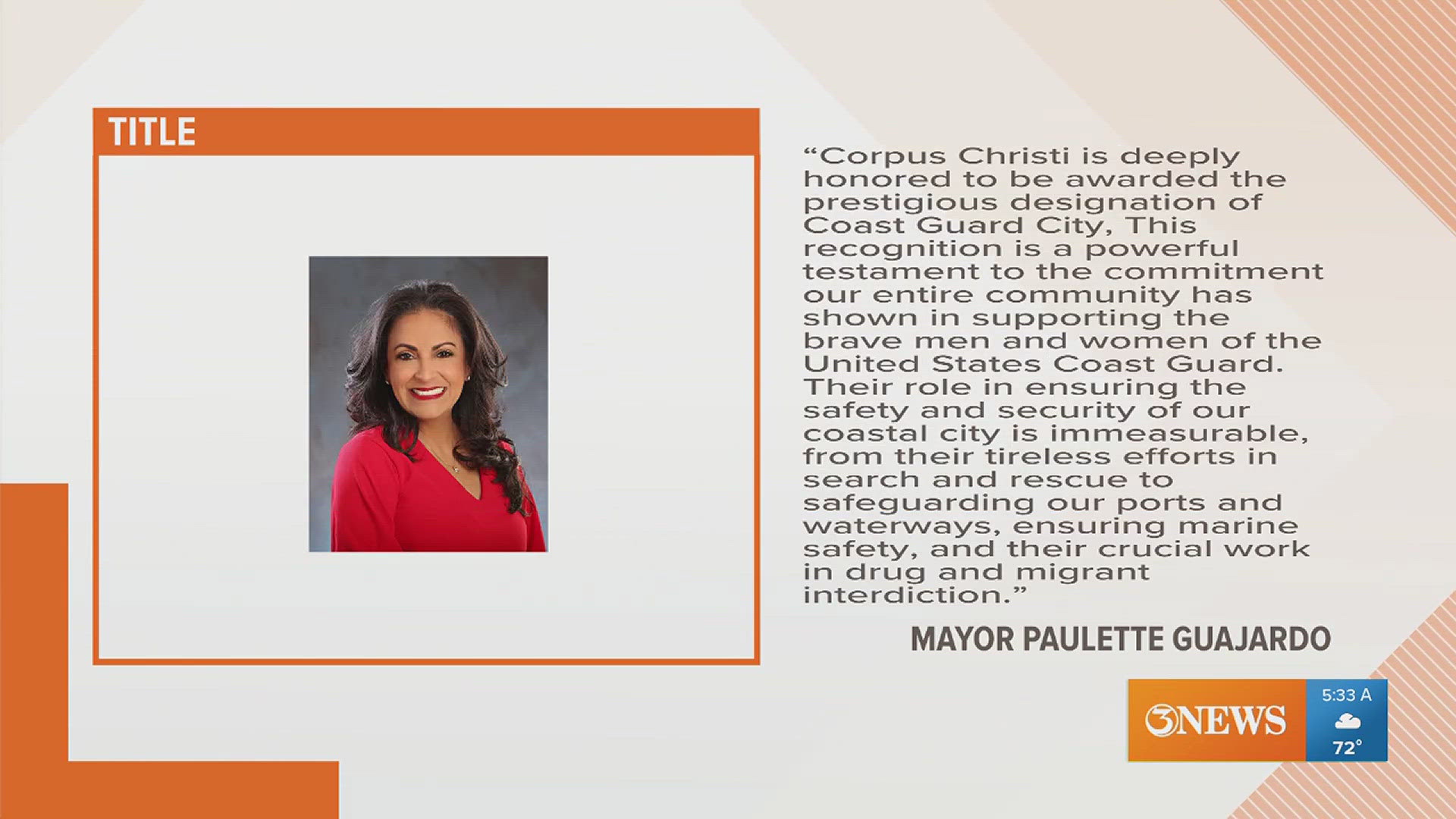 Corpus Christi officially designated as a Coast Guard City