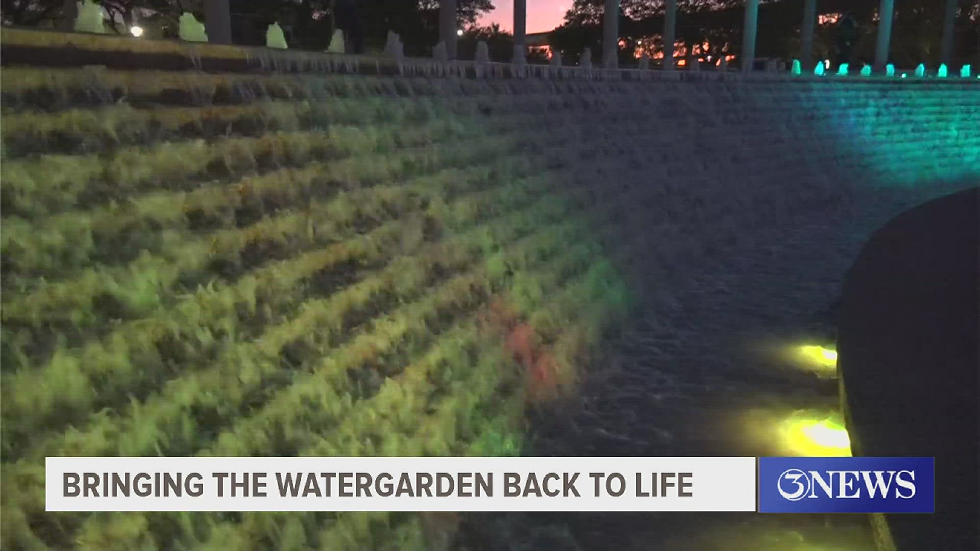 The City is testing new features installed at the Watergarden after it received damage during Hurricane Harvey. It is expected to be open to the public in May!