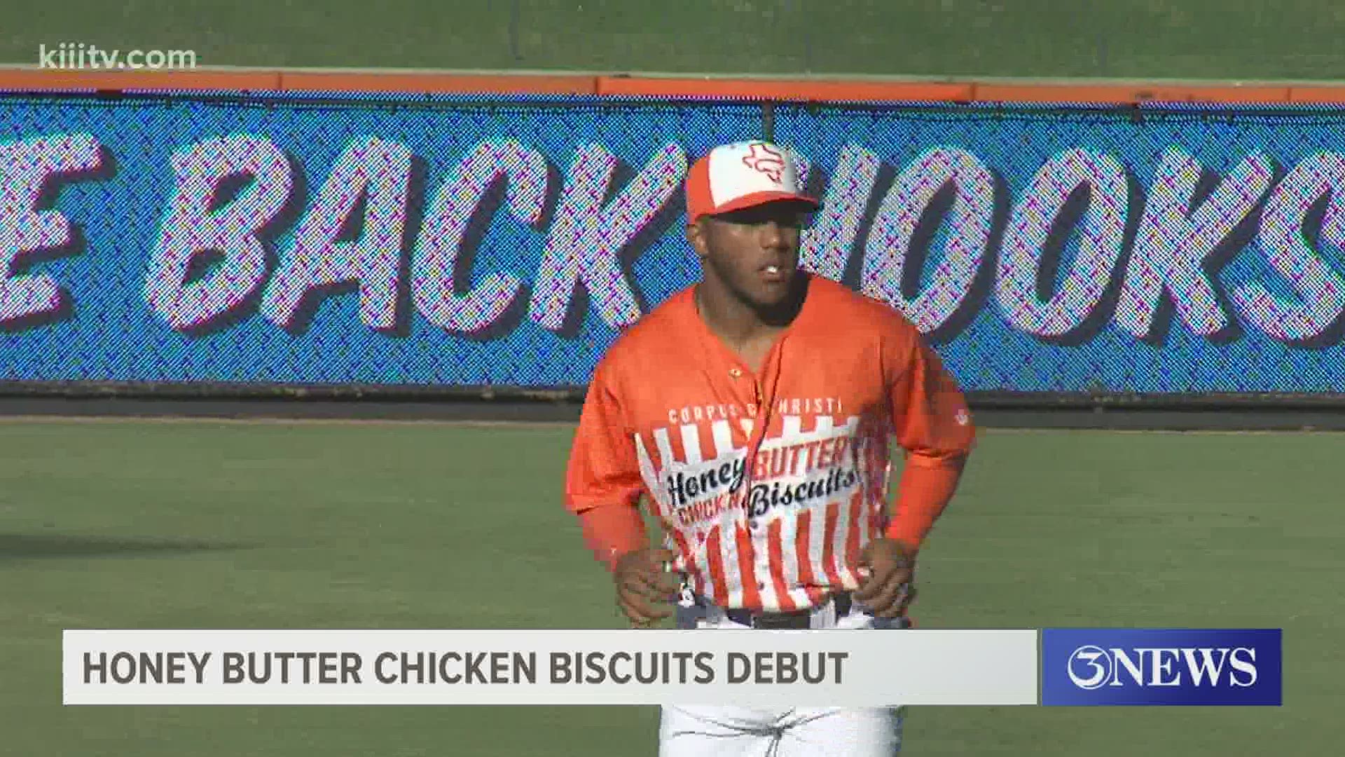 The Hooks debuted their new alternate Whataburger-themed uniforms Wednesday and got their first win of the season, 4-2 over San Antonio.