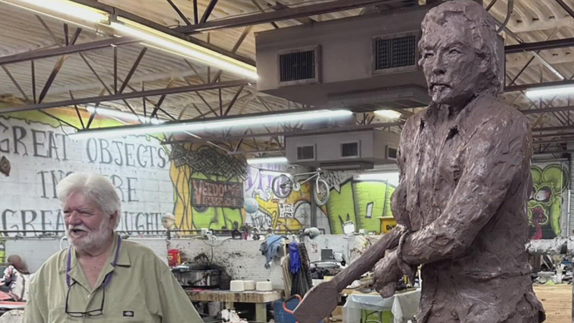 Statue Guy Guy Clark memorial statue taking shape in Rockport | kiiitv.com