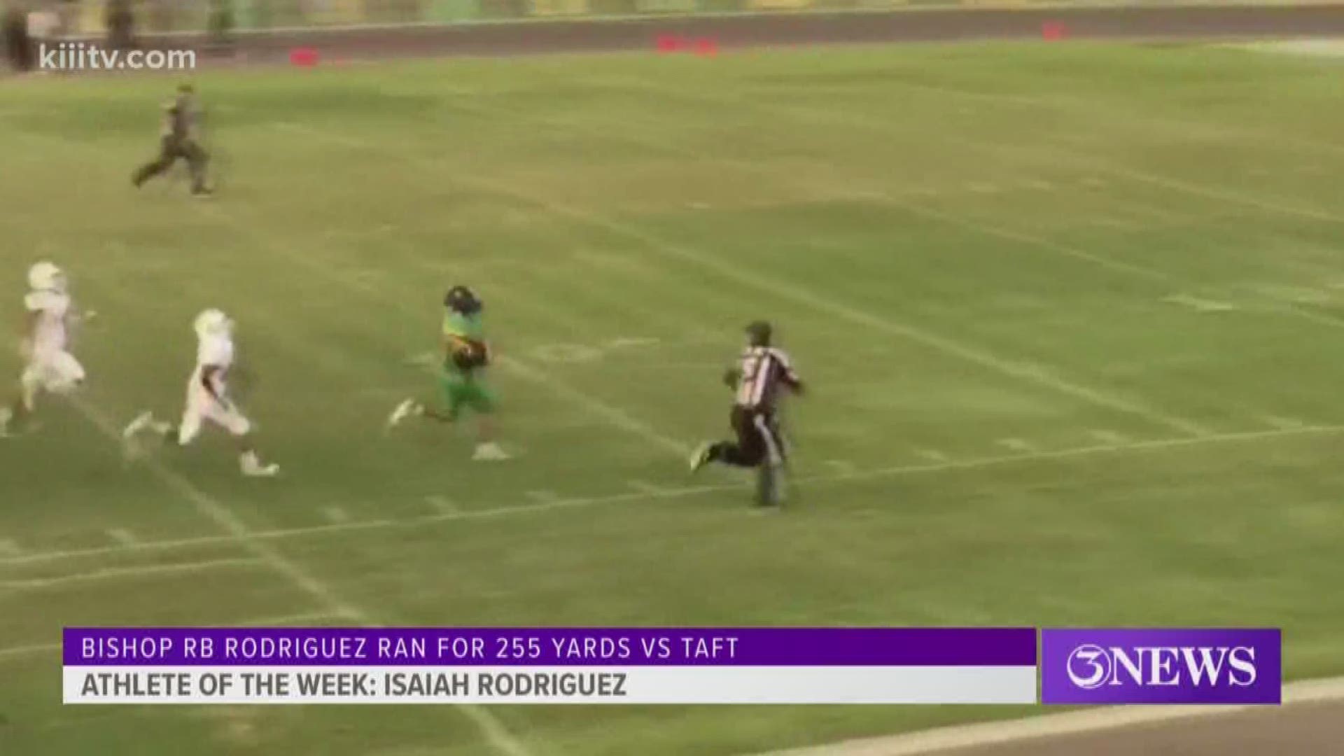 This week's 3News Athlete of the Week belongs to Bishop's Isaiah Rodriguez!