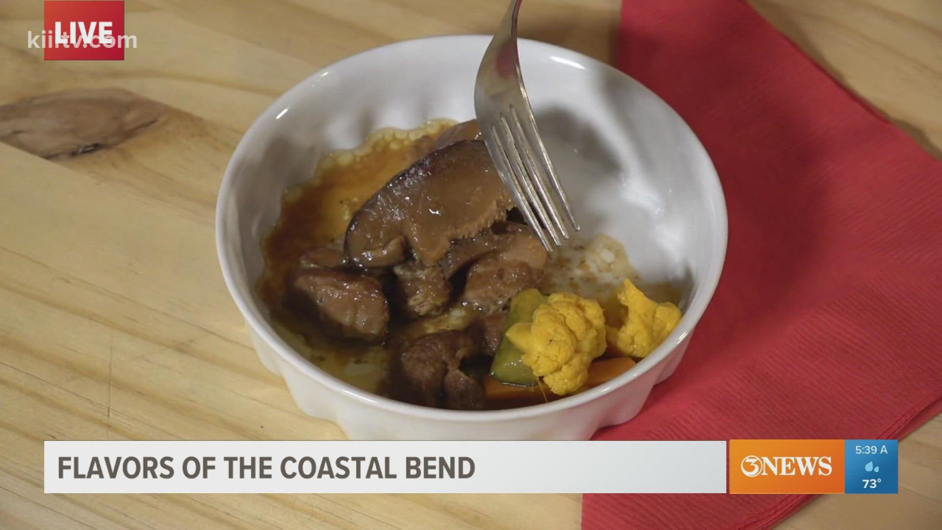 Chef Robert Chan joined 3News First Edition with a first look at the meal he'll be serving at Flavors of the Coastal Bend.