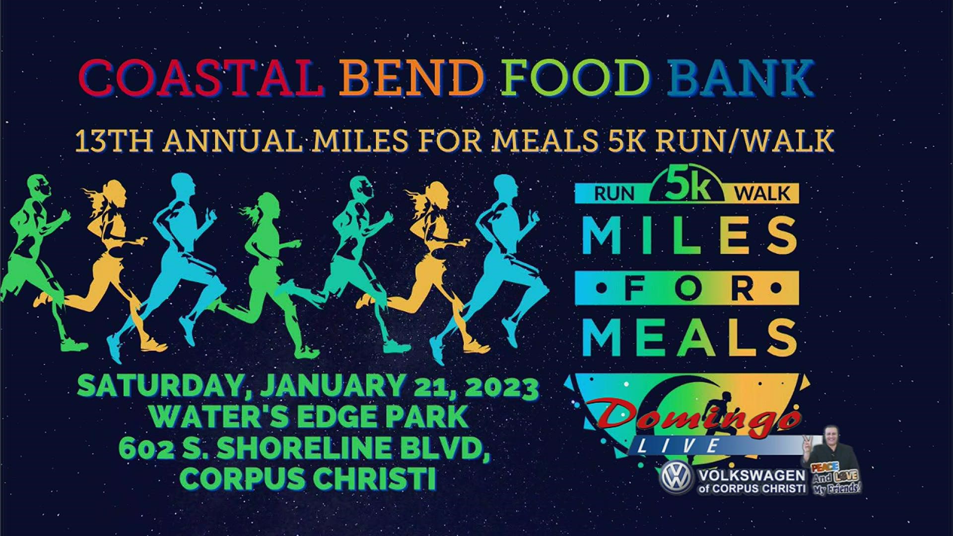The Coastal Bend Food Bank's Bea Hanson joined us live to talk about the 13th Annual Miles for Meals 5k Run-Walk event at Water's Edge Park on Jan. 21.
