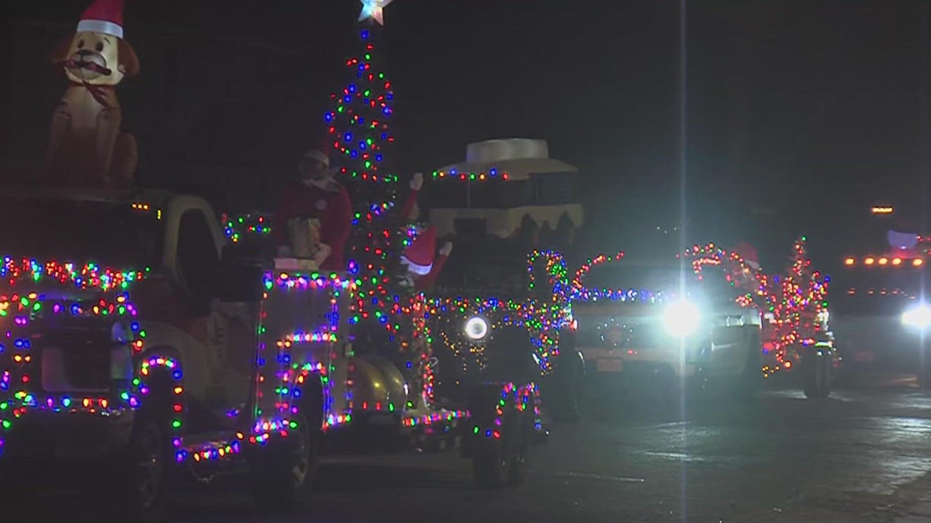 Look how creative everyone got decorating their cars with Christmas lights!