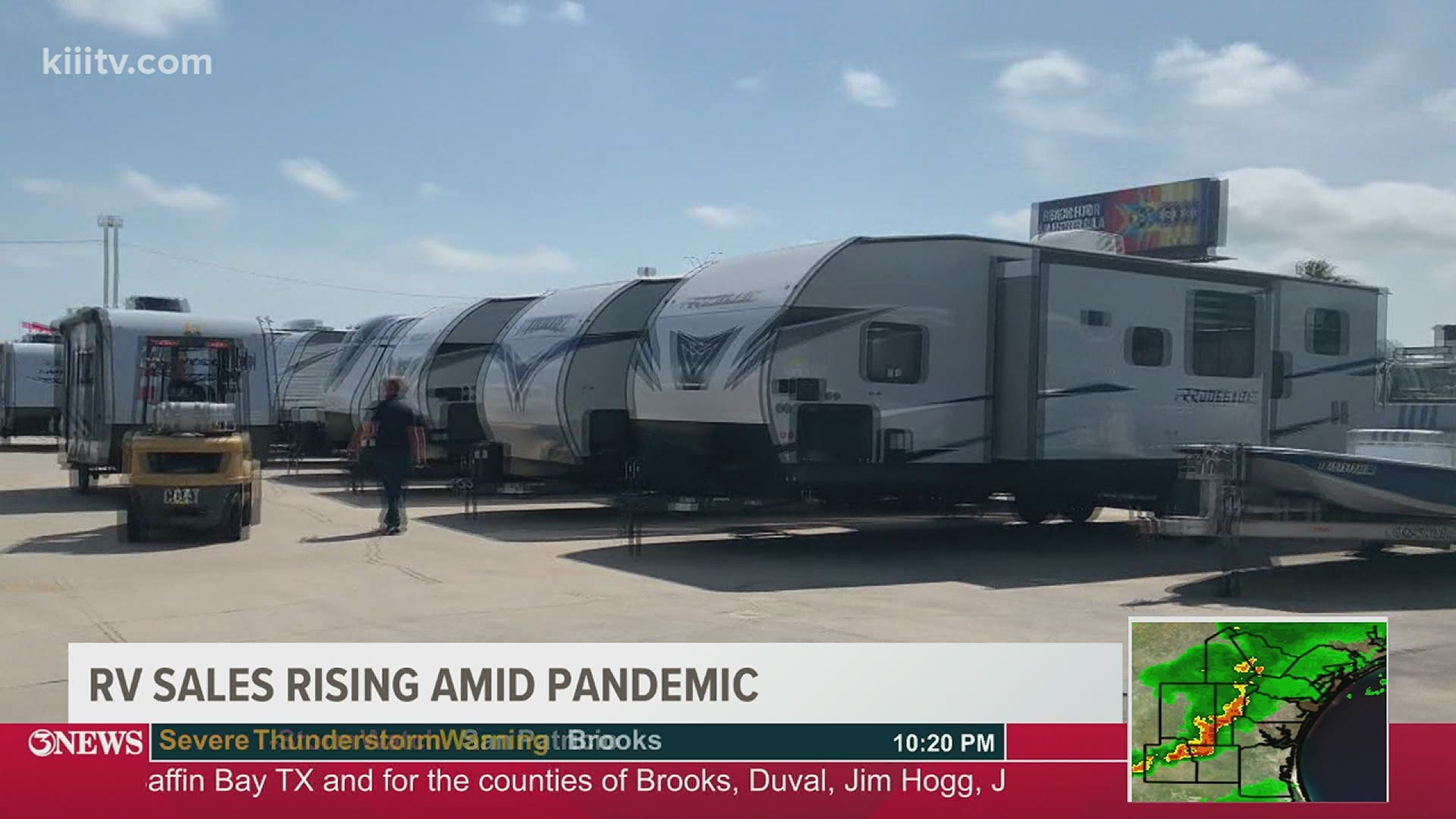 David Shely with Ron Hoover RV & Marine of Corpus Christi says since the pandemic began, they’ve seen an increase in RV purchases.