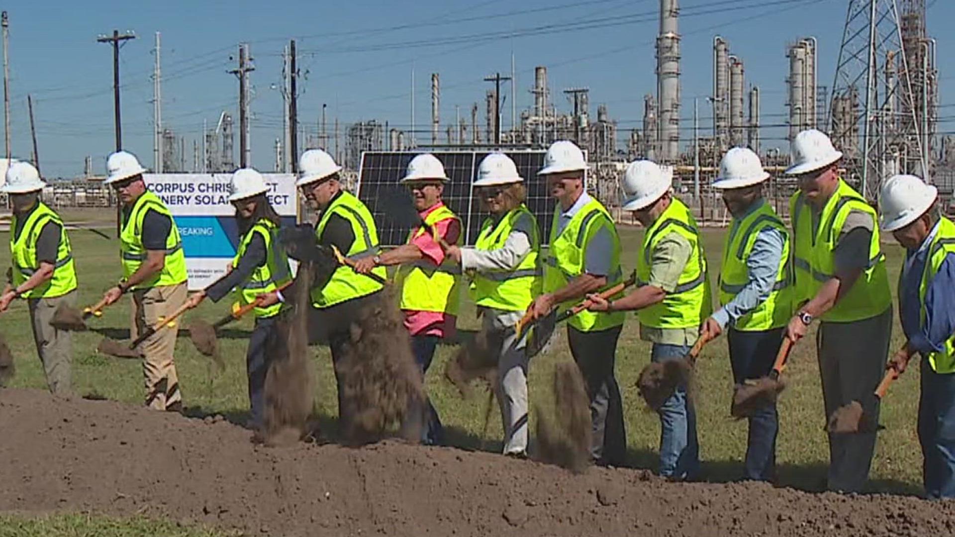 The new plant will be across the west refinery on Interstate 37