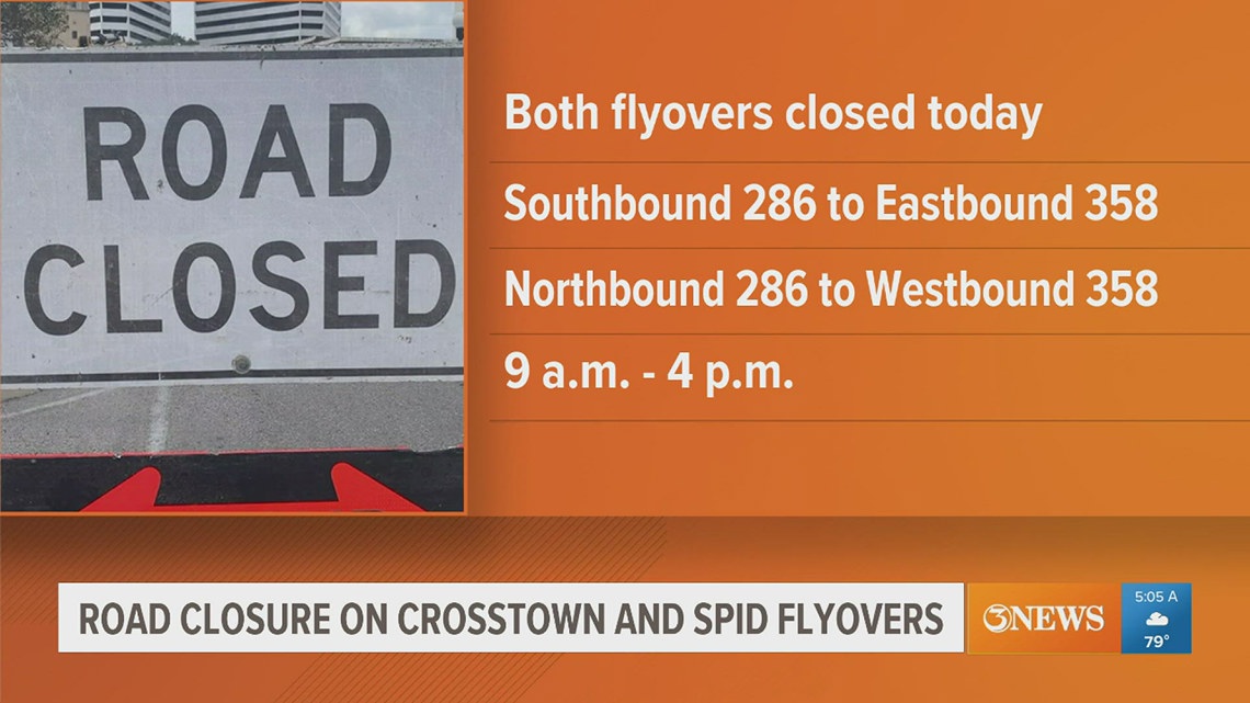 Road closure on Crosstown and SPID flyovers | kiiitv.com
