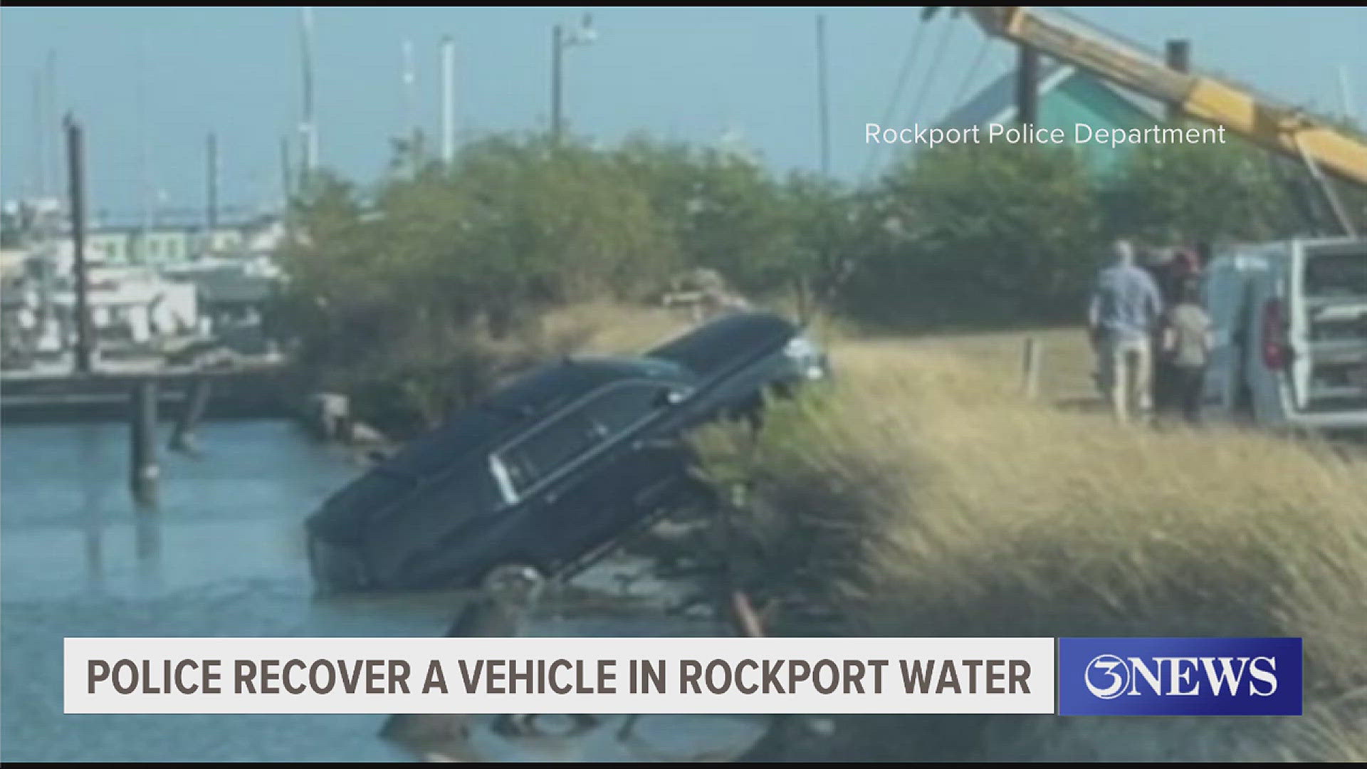 The Rockport Police Department says the empty Chevy suburban rolled into the water sometime Sunday night.