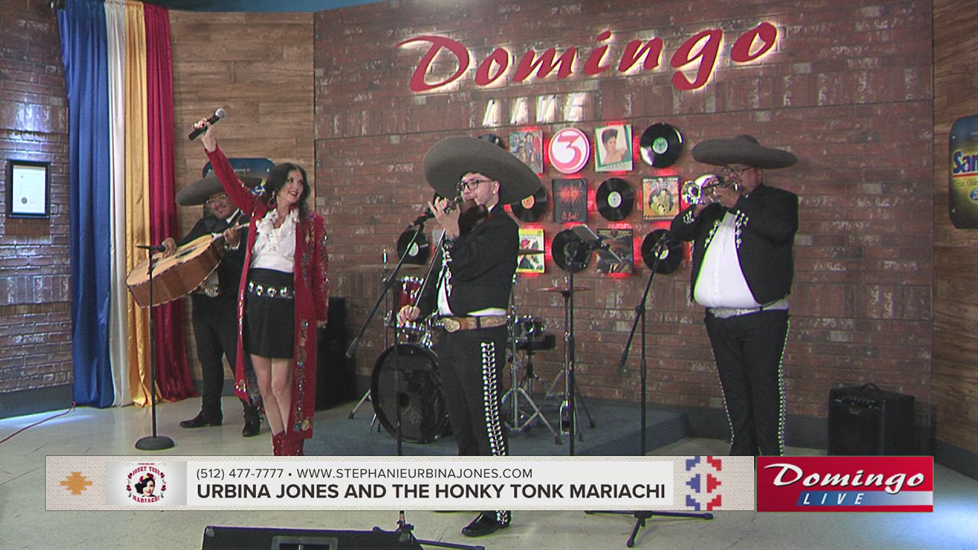 Urbina Jones and the Honky Tonk Mariachi joined us on Domingo Live to perform their song "Rhinestone Cowgirl."