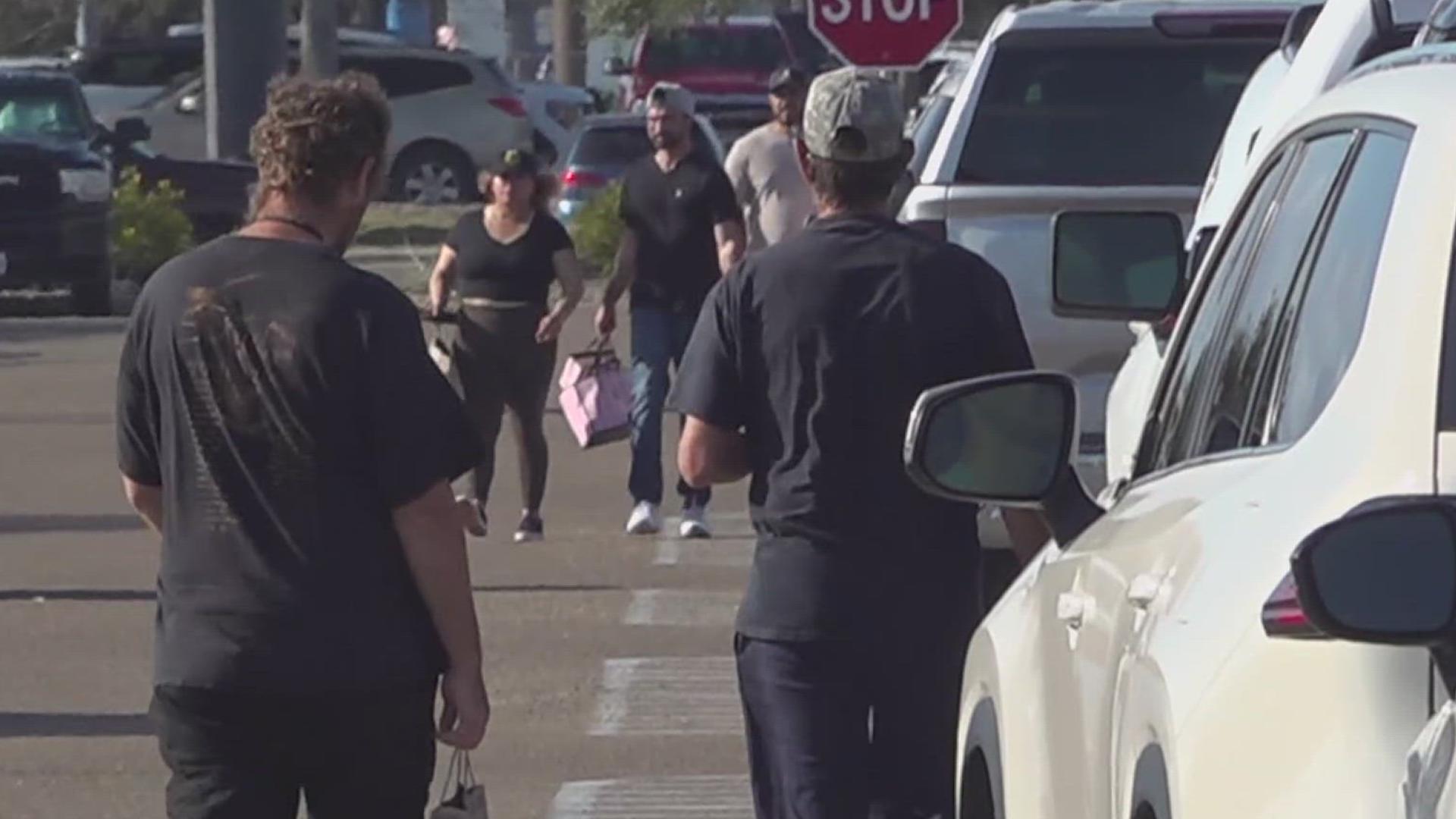 While some last-minute Christmas shop by habit, these two teens decided to make it an adventure.