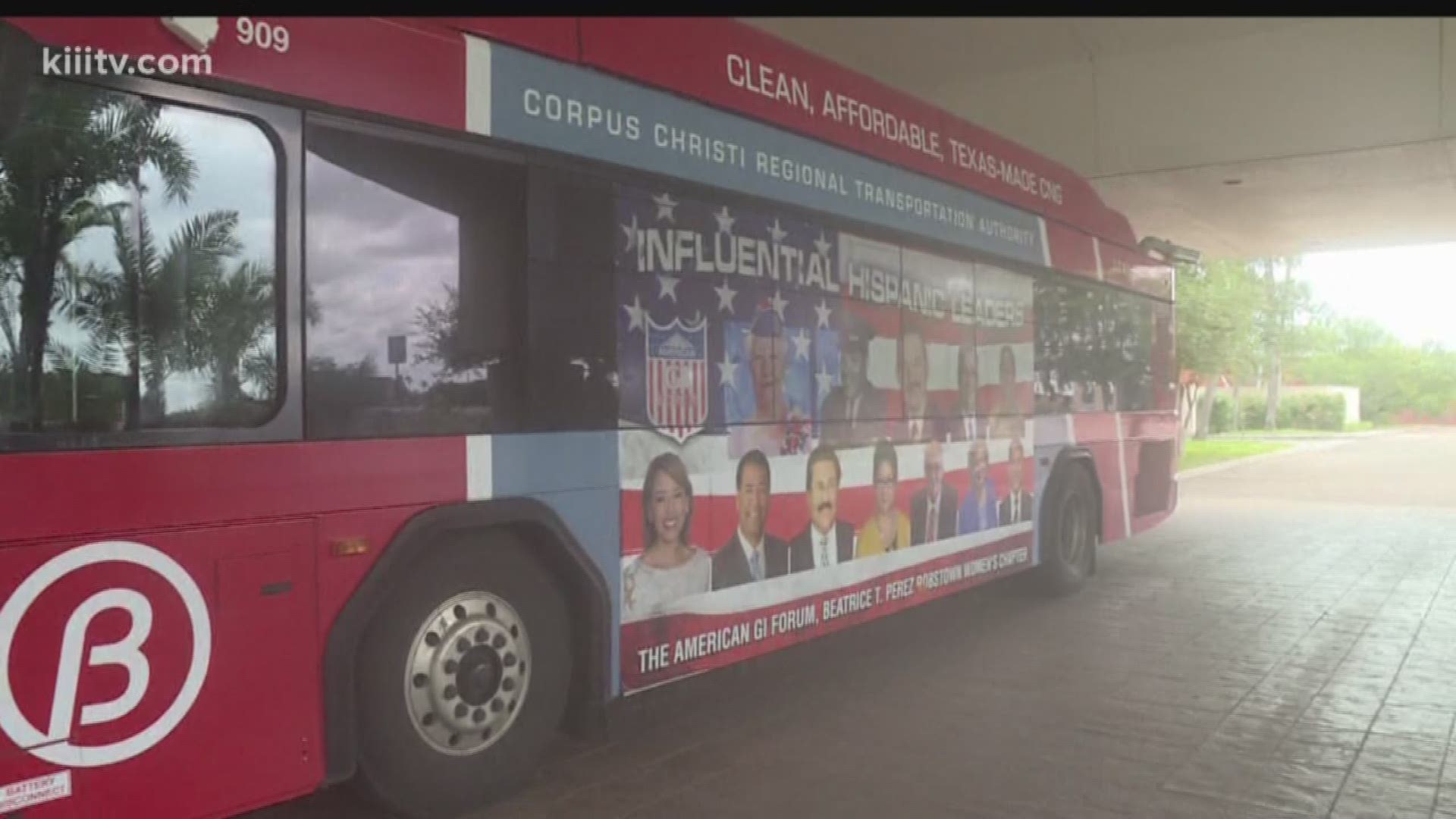 Unveiled bus represents local Hispanic leaders