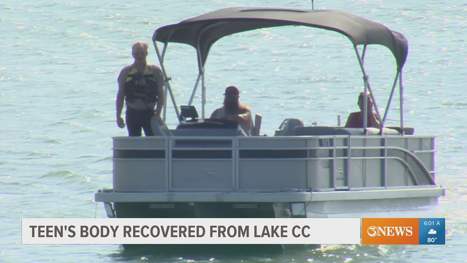 Sheriff Oscar Rivera told 3NEWS the body of 19-year-old Chris Ruiz from Robstown was recovered at 7:58 Sunday evening after hours of searching Lake Corpus Christi.