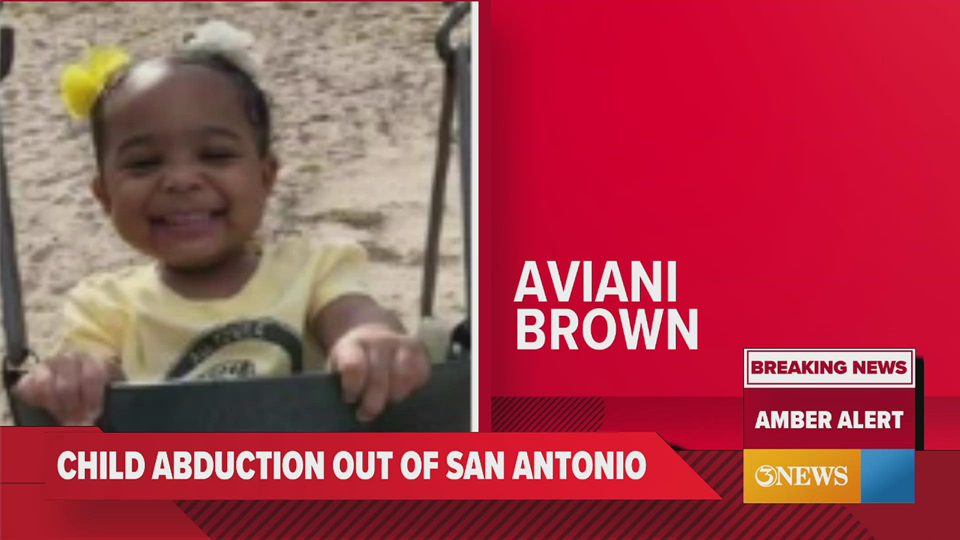 Aviani Brown was last seen wearing a white beanie, black jacket, and gray onsie with the word 'unity' on it. Police say 20-year-old Jaeshaun Brown took her.