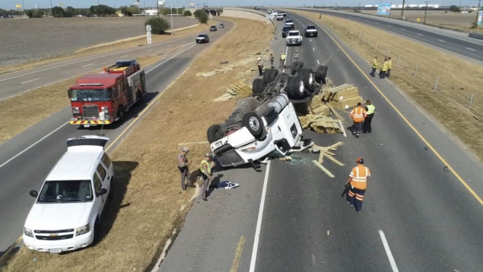 The crash shut down the southbound lanes of US 77 for multiple hours Monday afternoon.