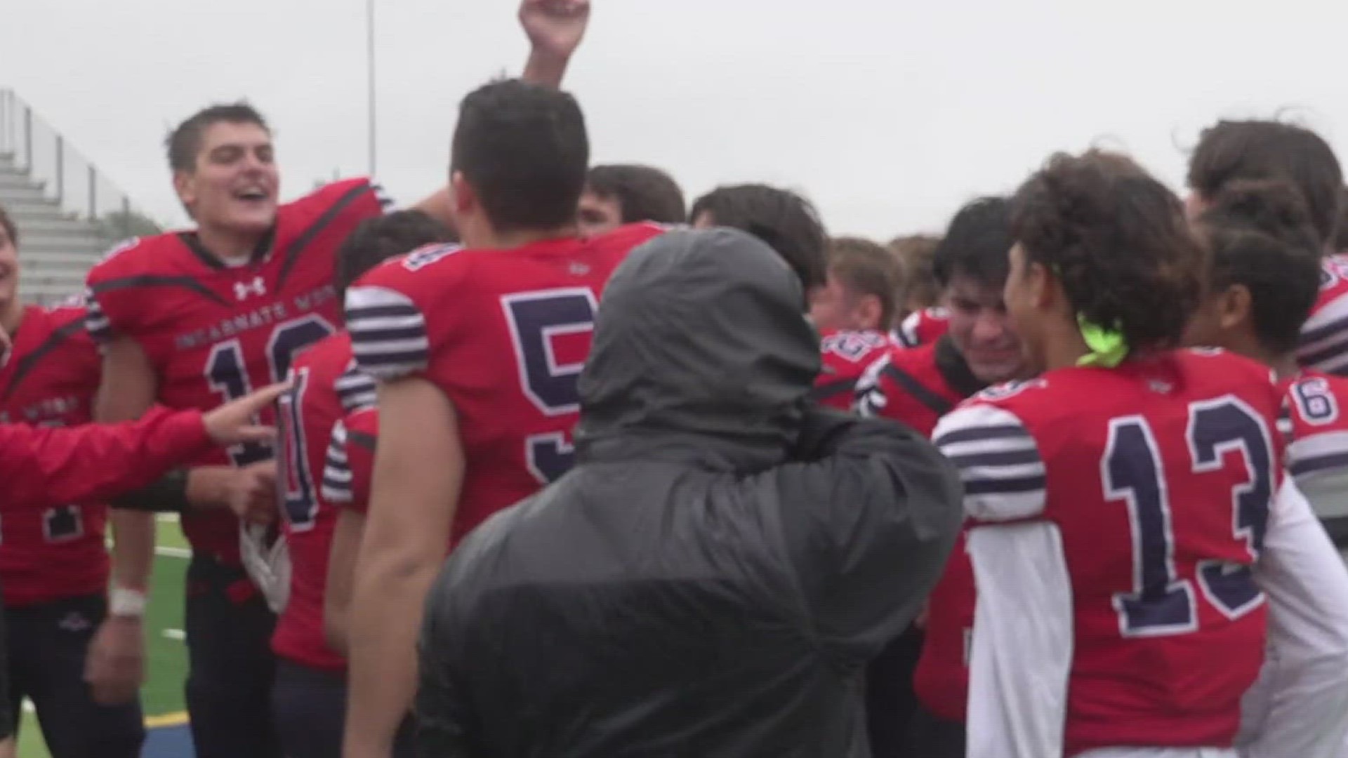 The Incarnate Word Academy Angels played their first ever playoff game. It is the first season for their six-man football team.