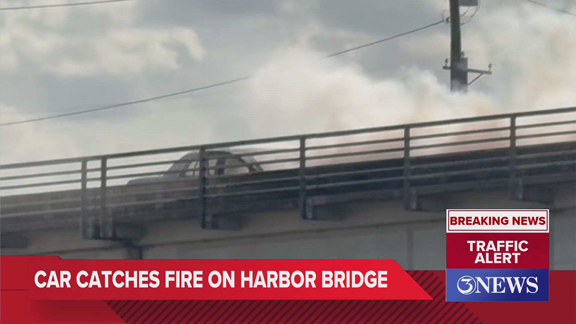 CCFD and CCPD are responding to a vehicle fire on the Harbor Bridge on Friday afternoon.