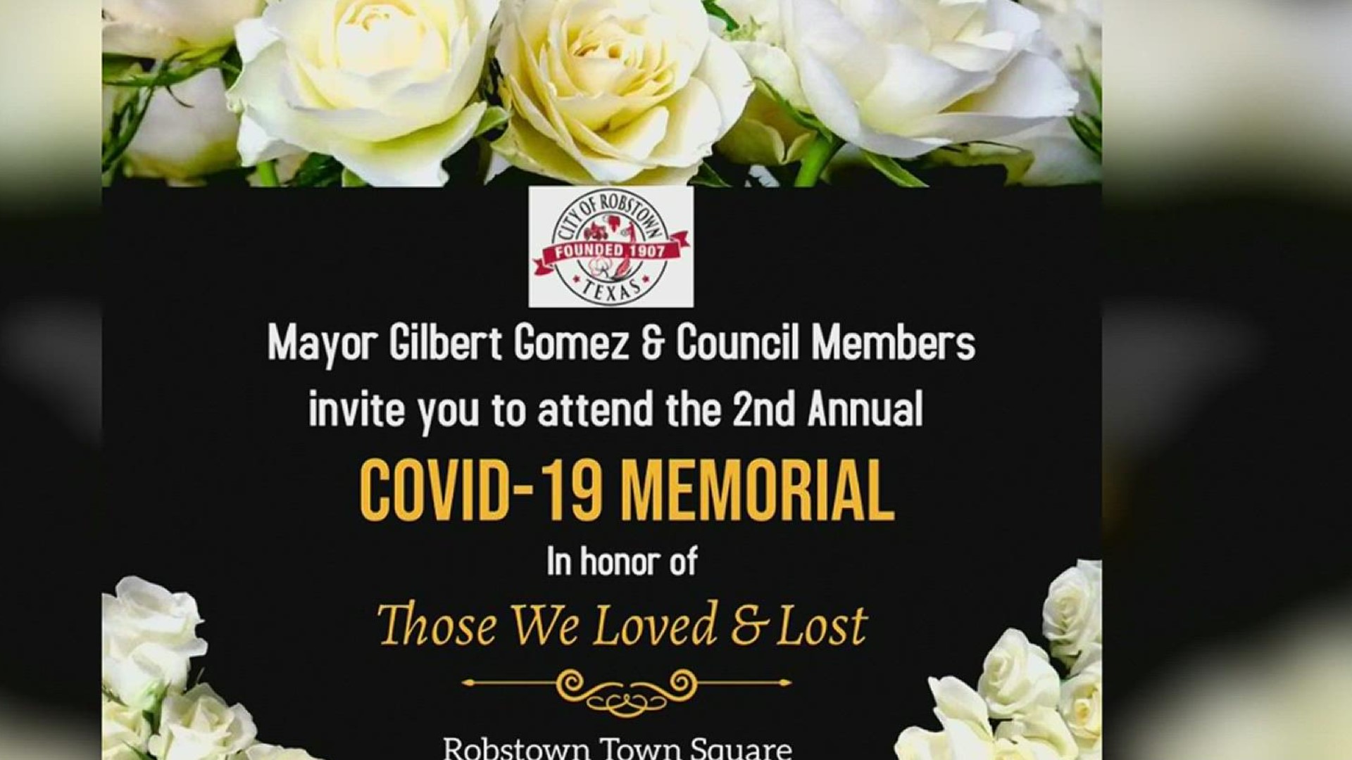 The memorial will be held on March. 30. The event is meant to pay respects to those that lost their life to COVID-19.