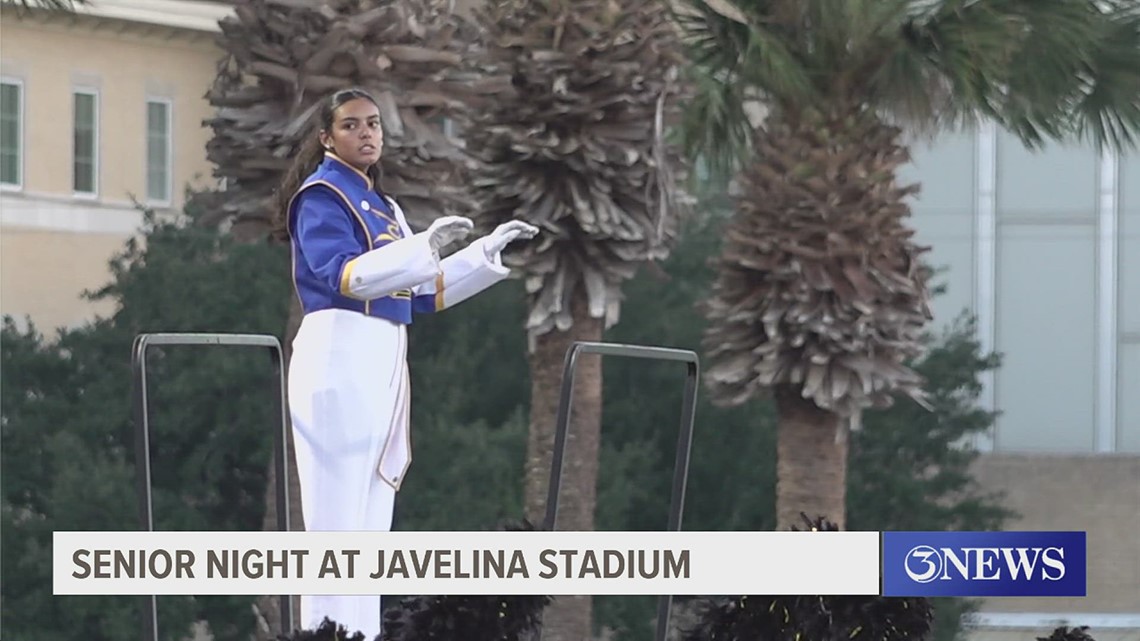 Javelina Marching Band celebrates senior night at final home game this season