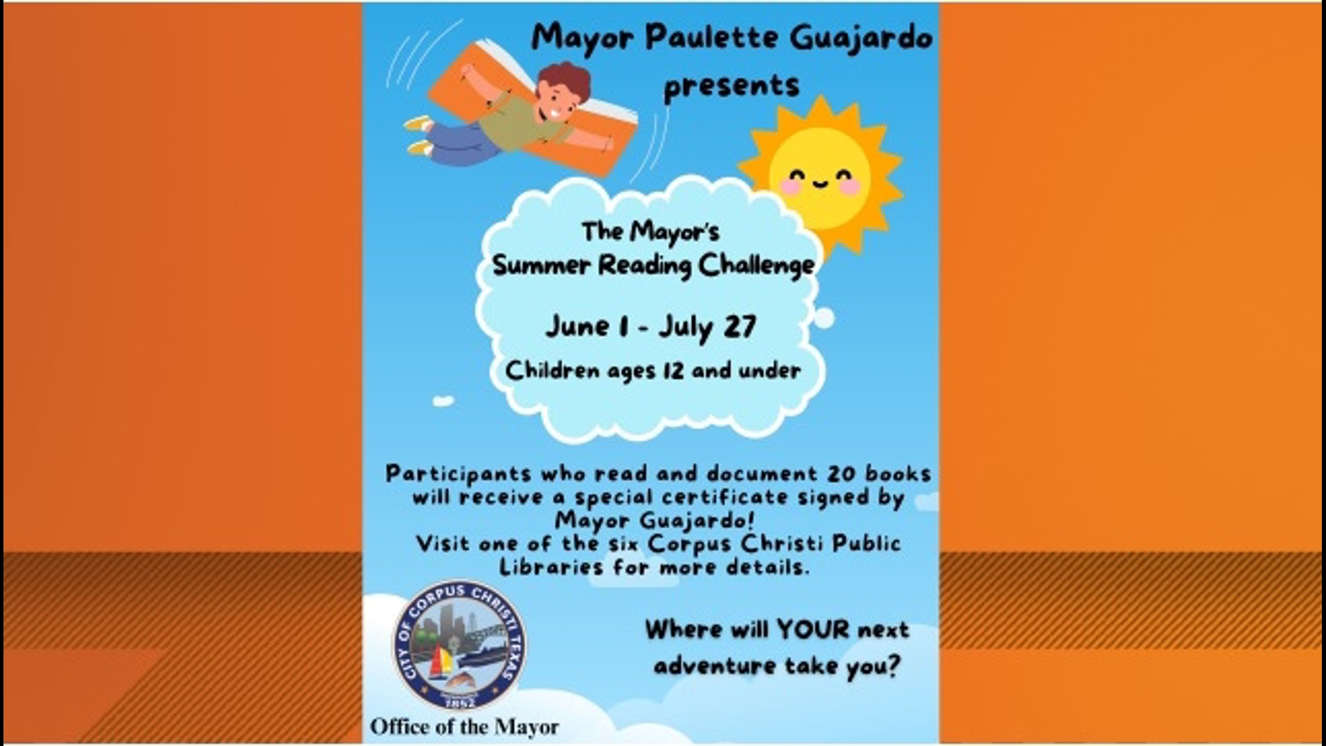 Mayor introduces summer reading challenge | kiiitv.com