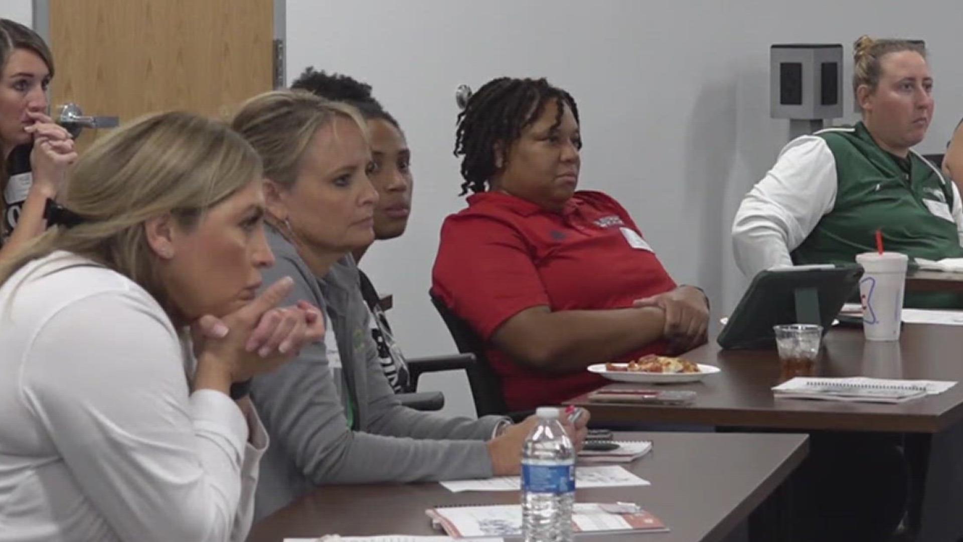 Texas High School Coaches Association Executive Director Joe Martin said there were about 30 coaches at this event, half from CCISD.