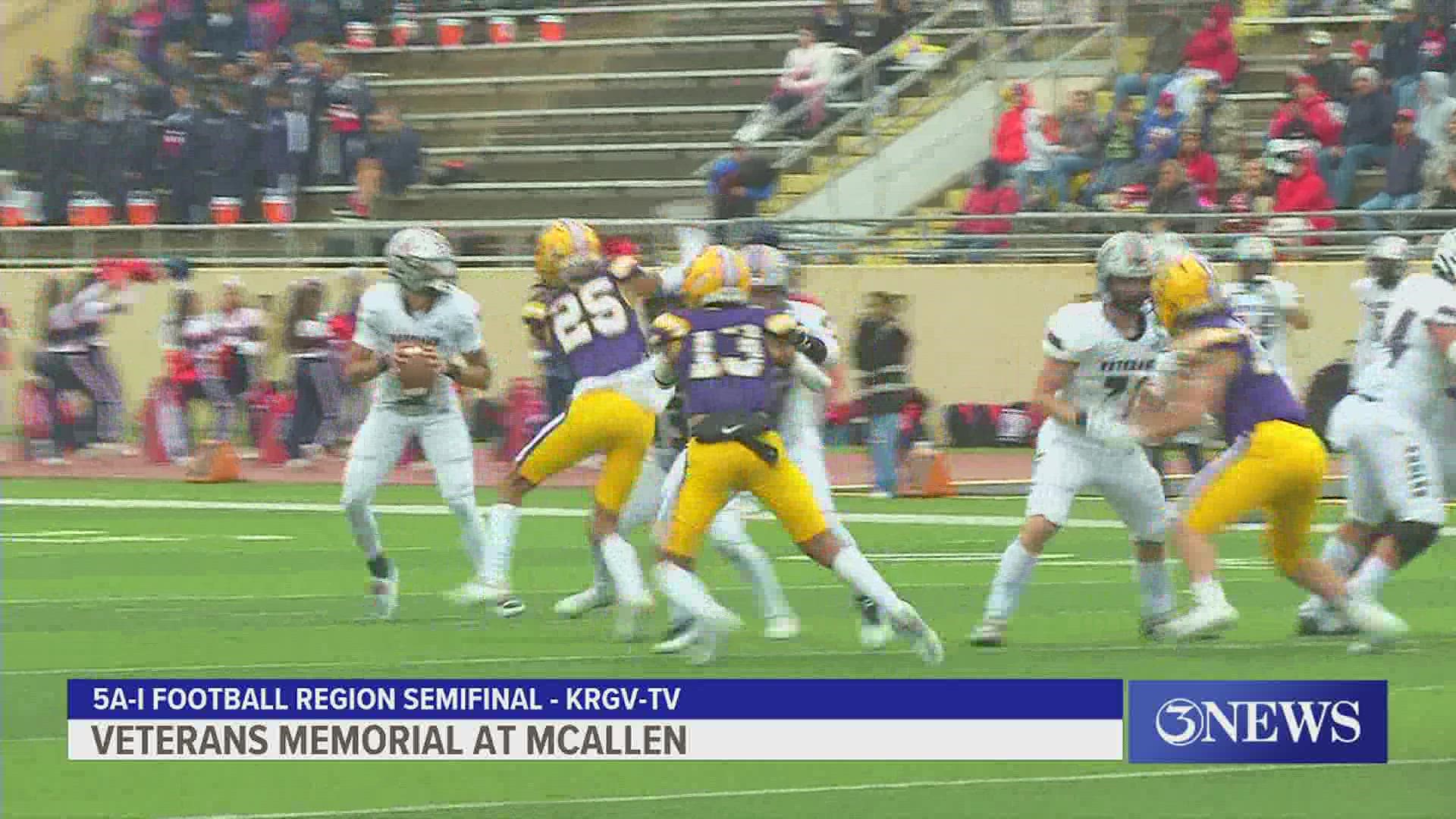 Vets knocked off McAllen down in the Valley while Calallen used a big second quarter to top Somerset 31-17.