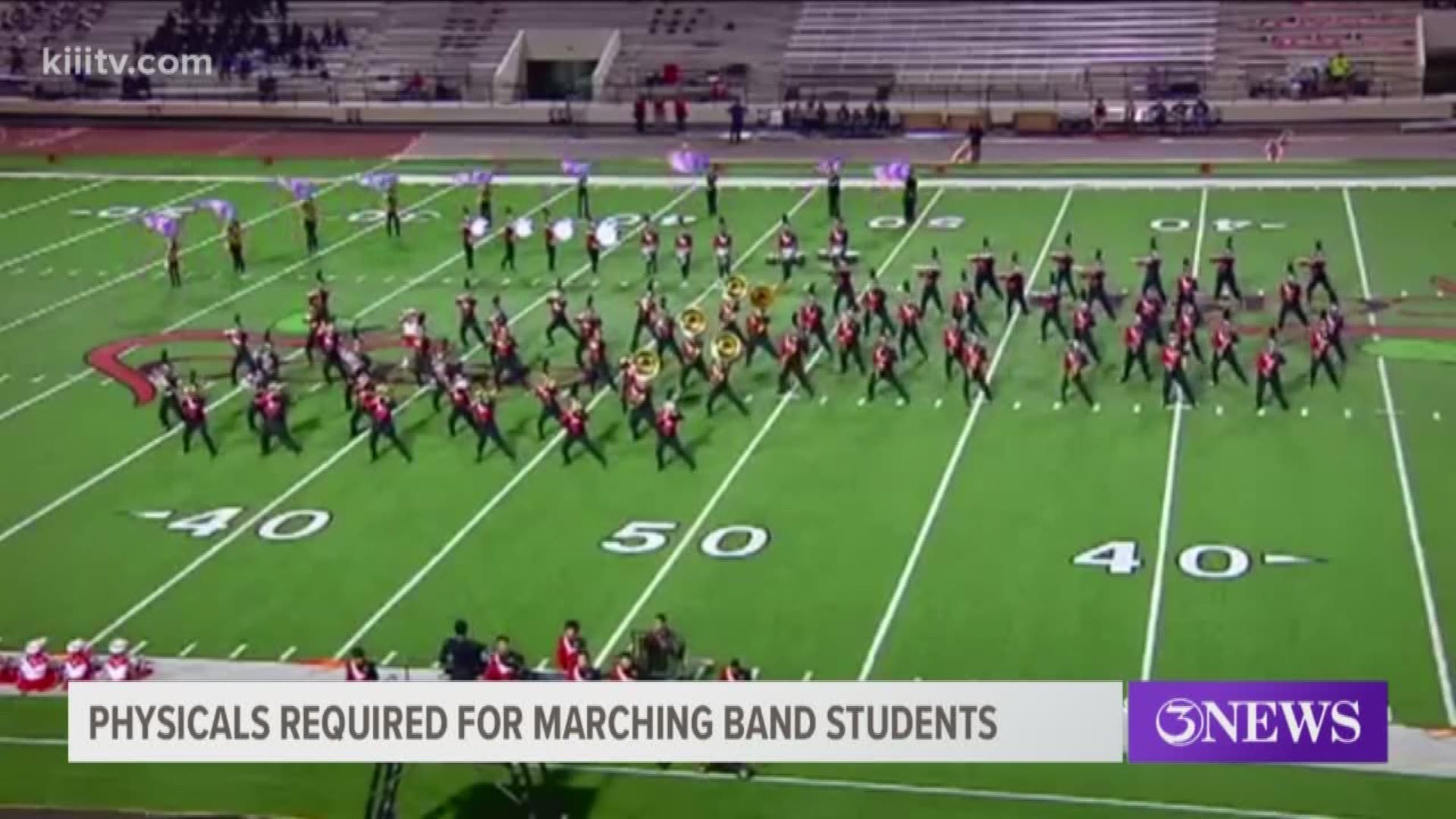 UIL now requires that Texas students in the marching band must have a physical exam before they can participate.