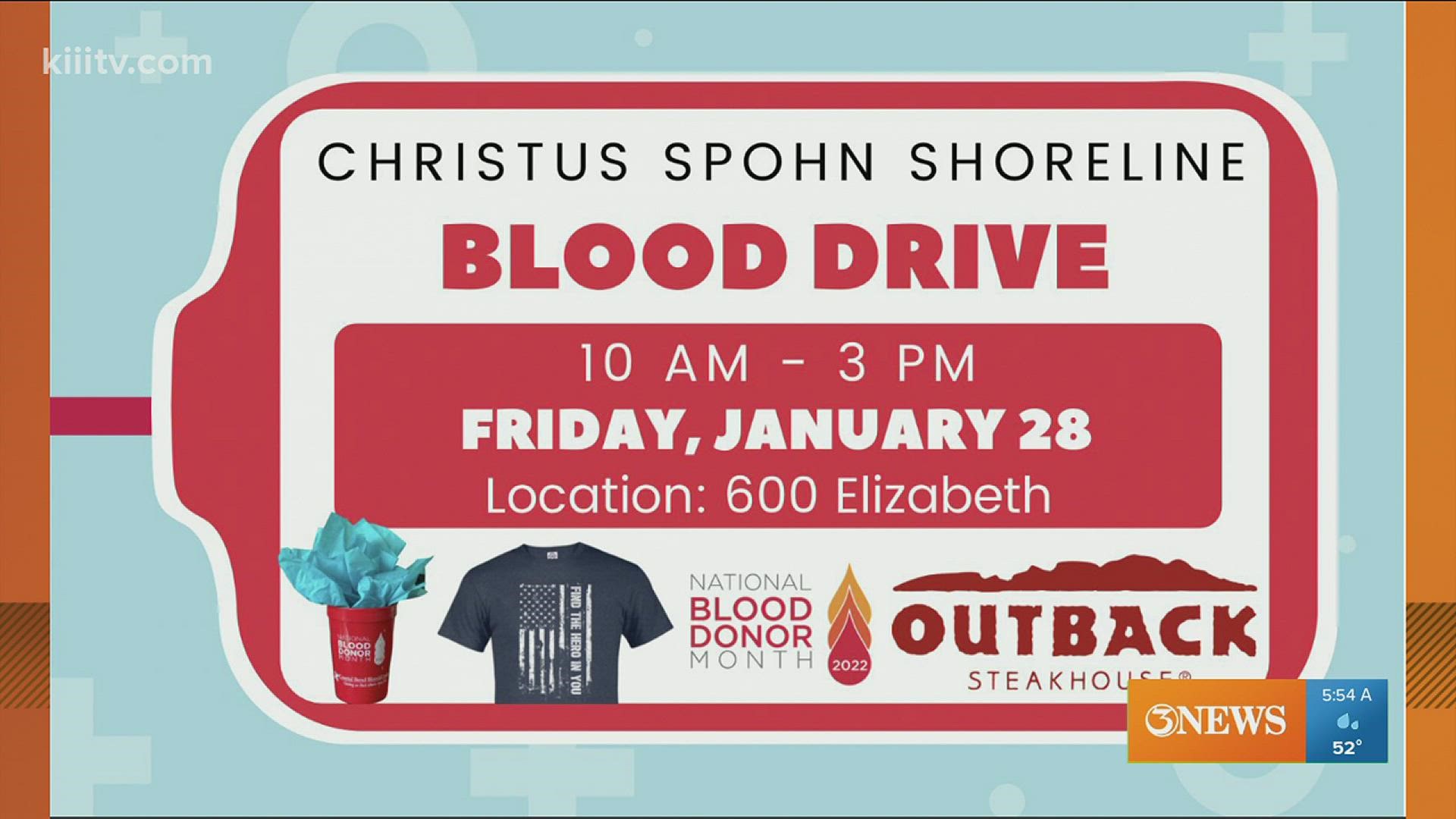 To celebrate national blood donor month, the hospital will be holding a mobile blood drive event!
