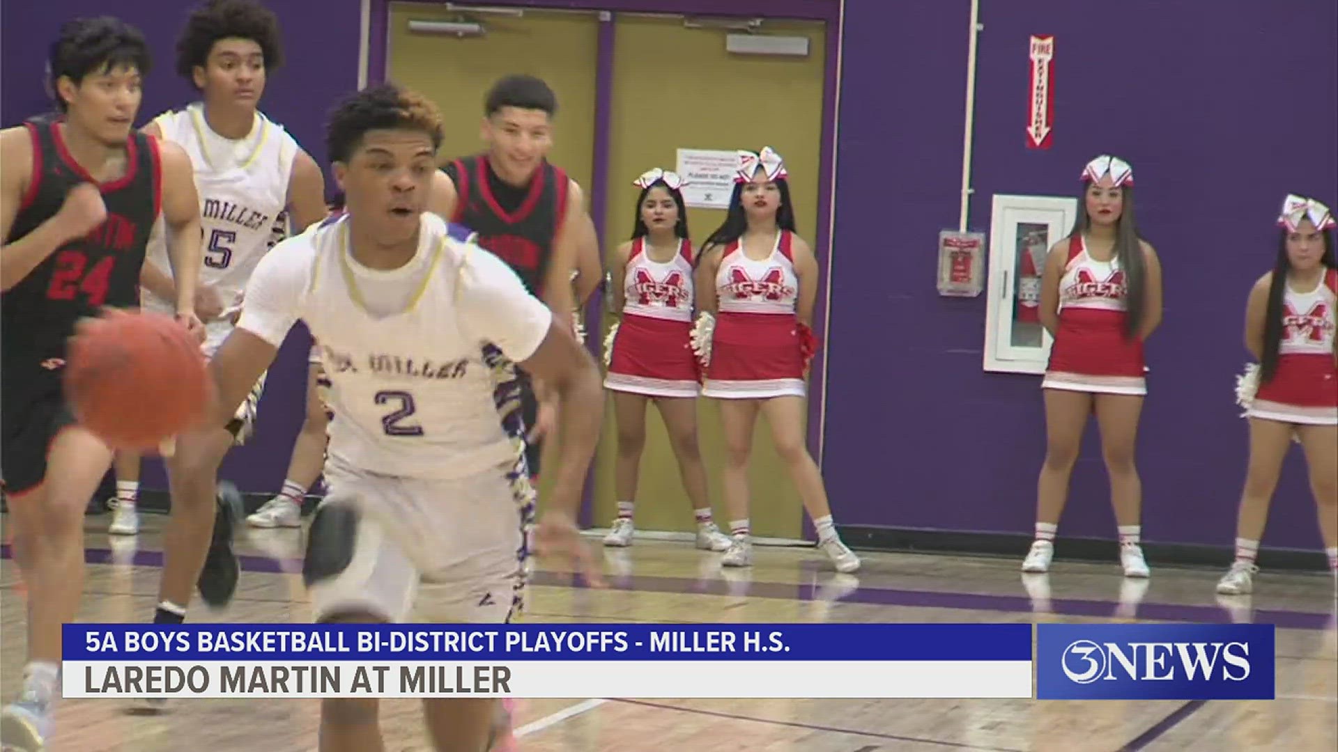 The Bucs' Vicente De La Garza drew a late foul to help earn the bi-district win for Miller.