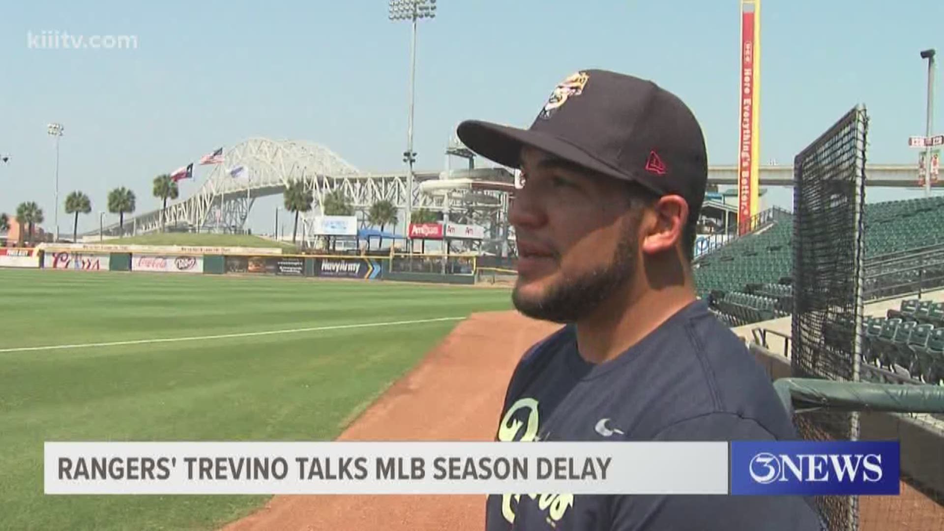 Texas Rangers Catcher Jose Trevino spoke with 3News' Travis Green on his time off from baseball due to the MLB season delay from Covid-19.
