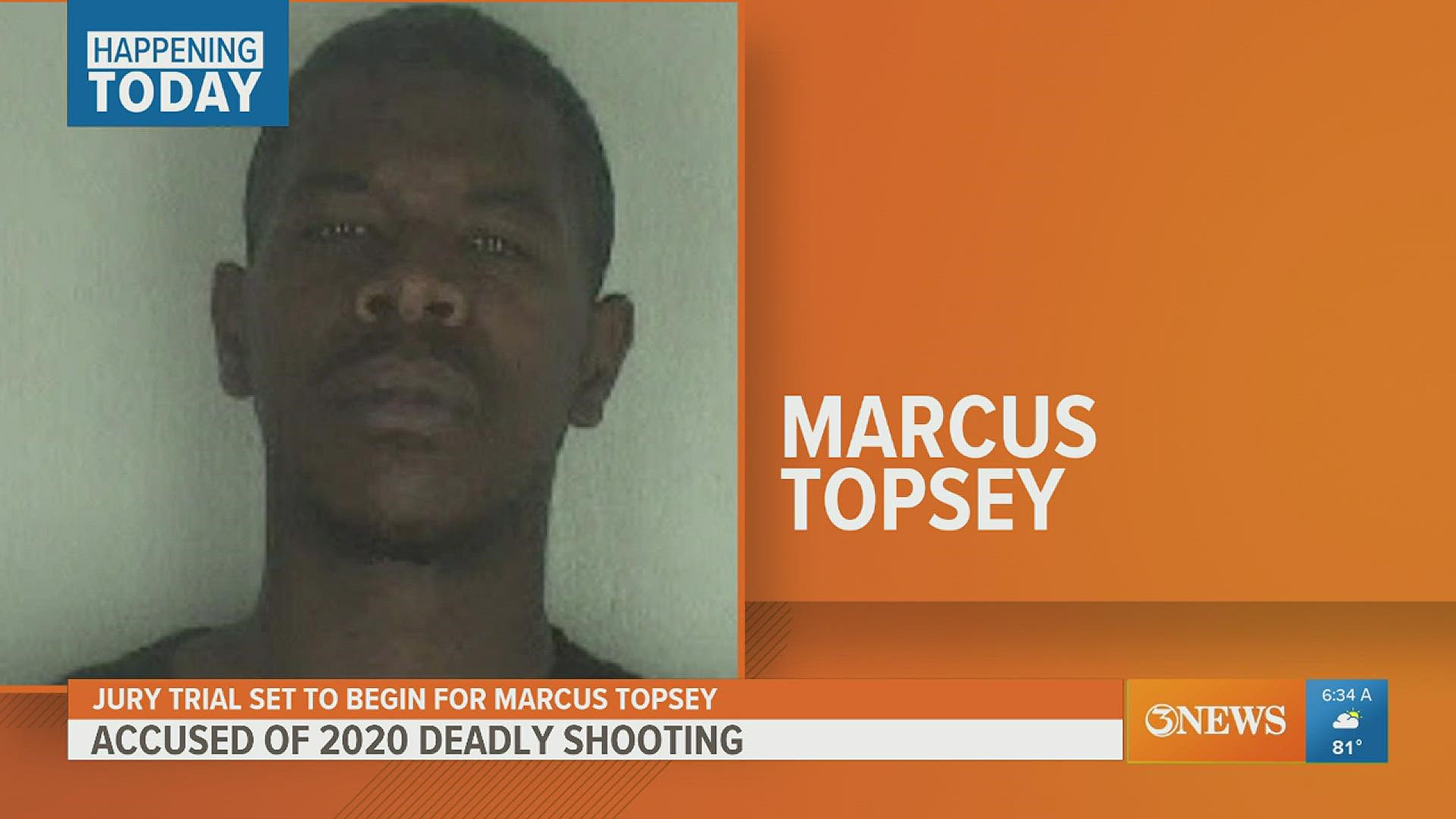 Marcus Topsey is accused of shooting and killing Joseph McFarland during an argument.