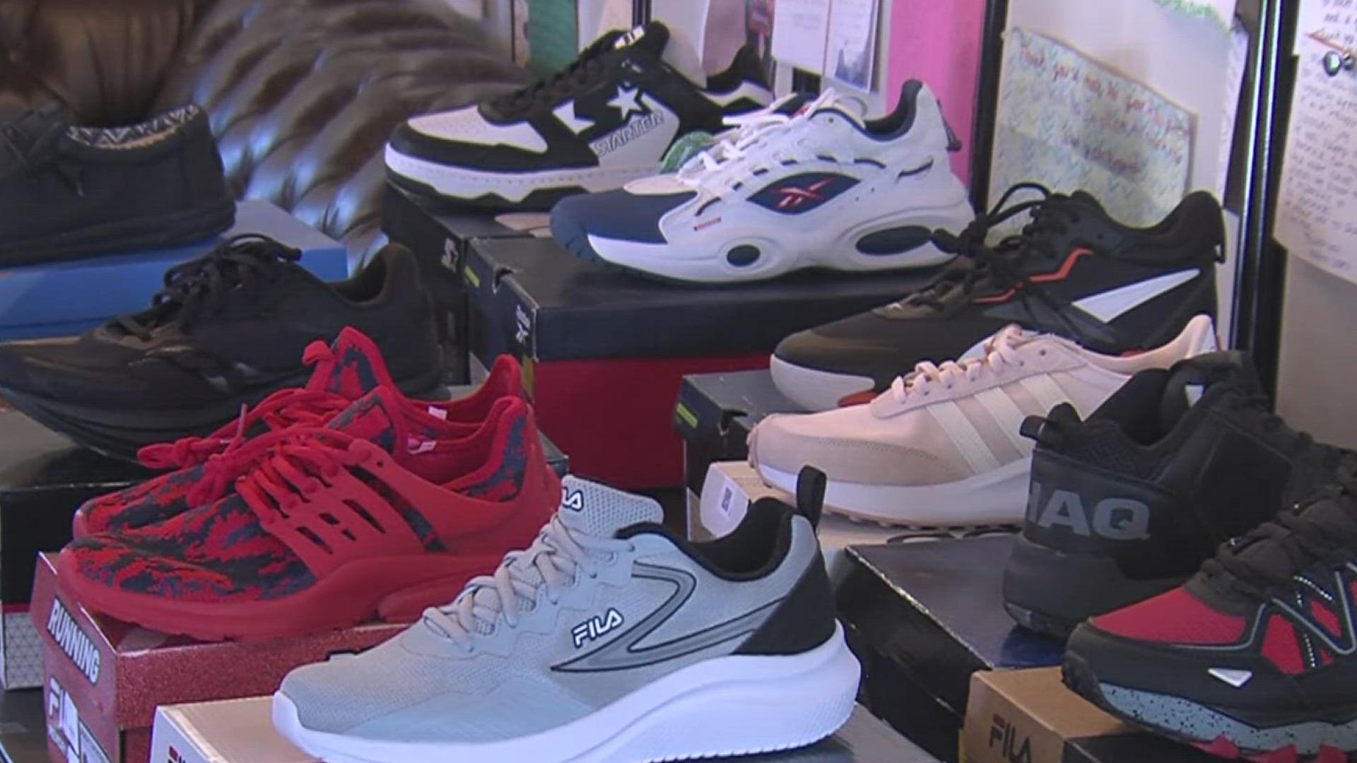 With help from local businesses and community partners  Foster Angels of South Texas was able to get  500 new pairs of sneakers for students this year!