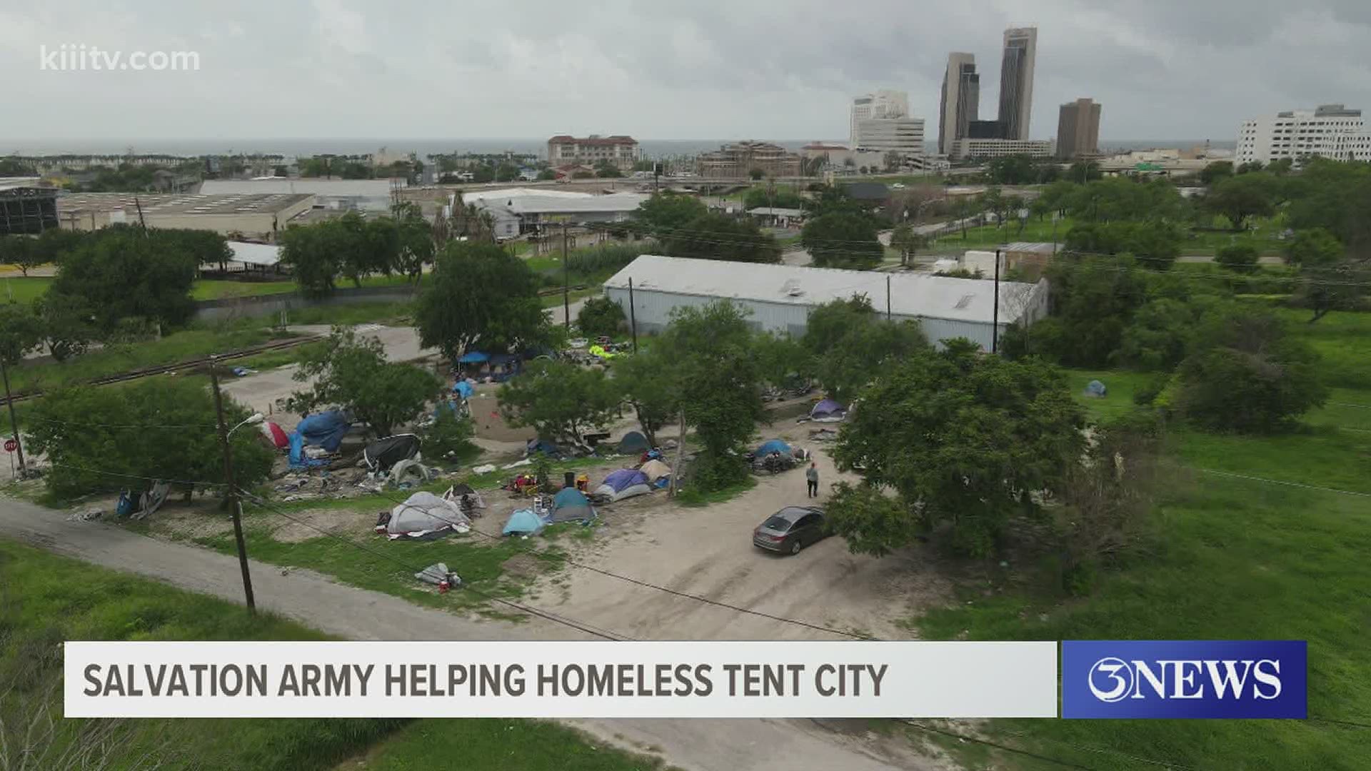 Homeless tents in Corpus Christi
