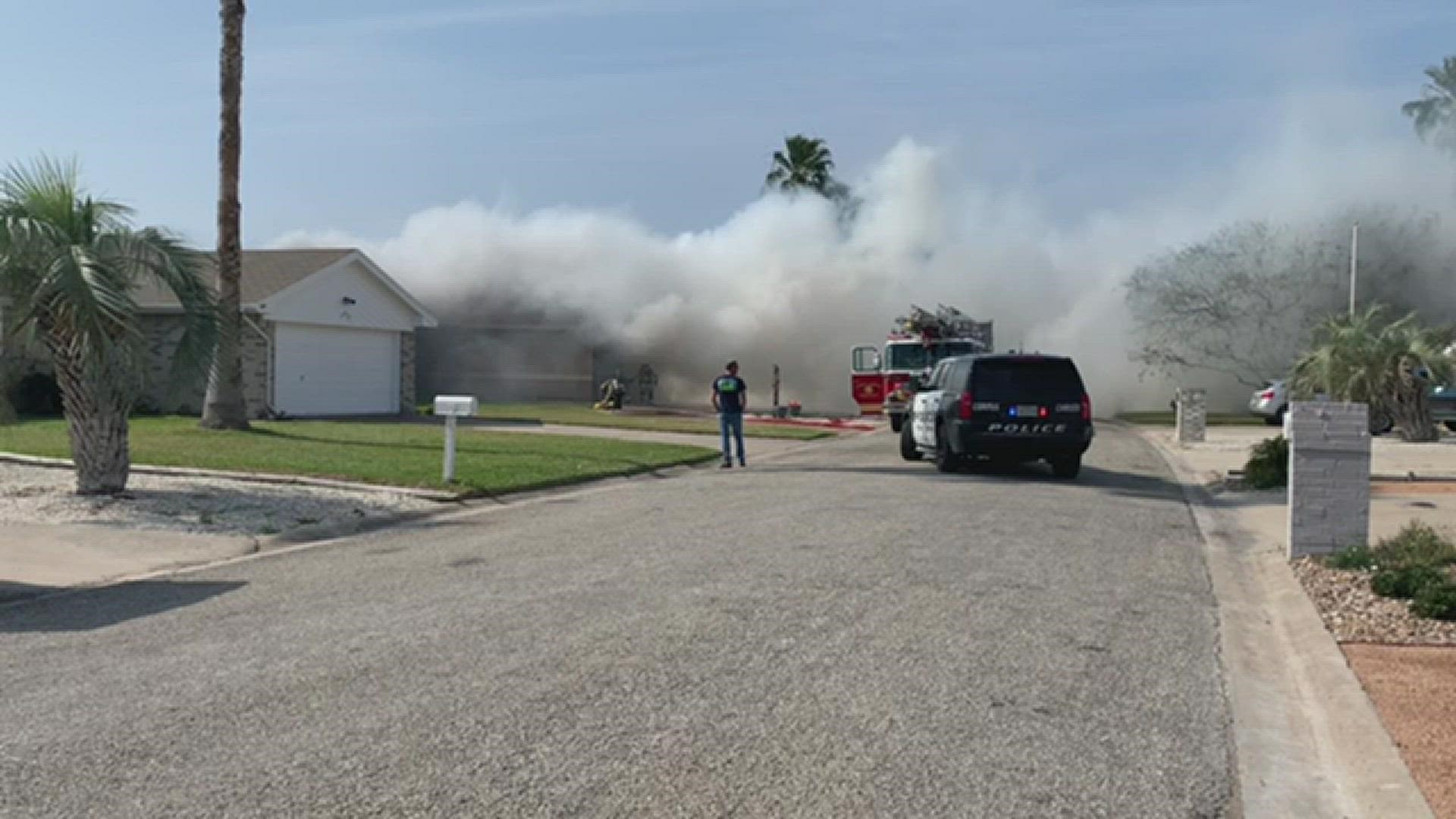 Garage fire on Padre Island