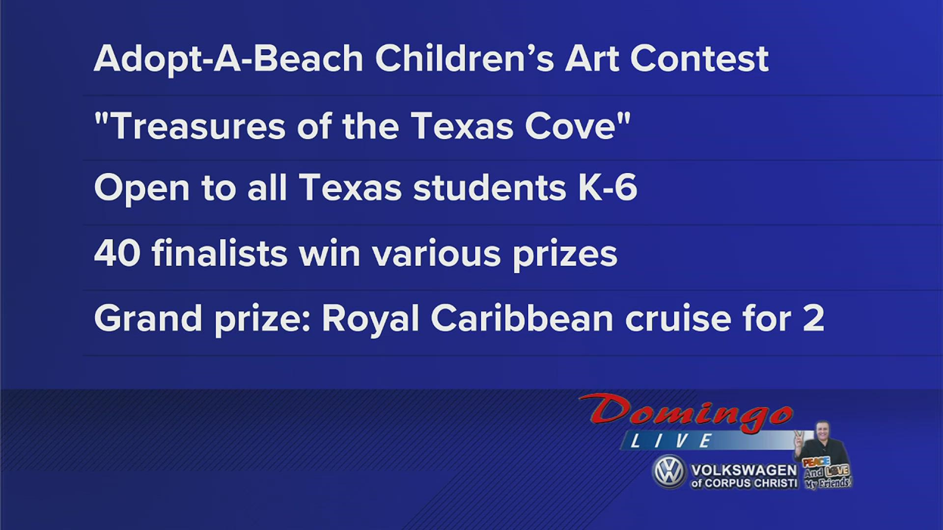 Entries are now open for the 27th Annual "Treasures of the Texas Coast" Children's Art Contest. All Texas students K-6 are eligible to enter.