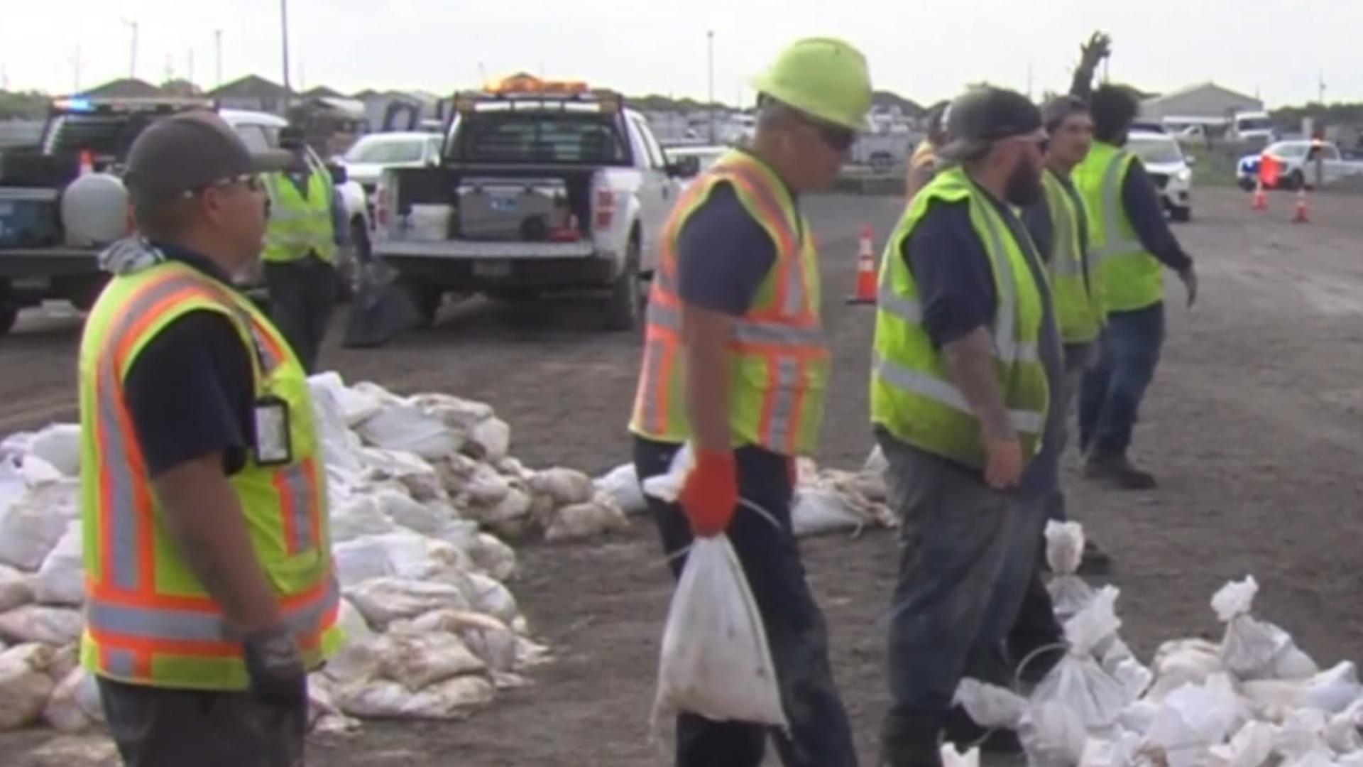 Distibution Ranking Beeville prepares for possible flooding with sandbag distribution ...