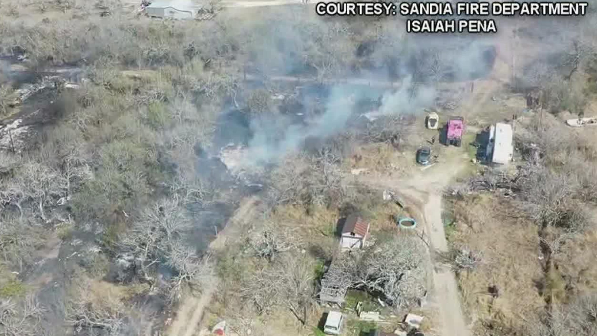 Several volunteer are fire departments including the Texas A&M Forest Service were on the scene with bulldozers.