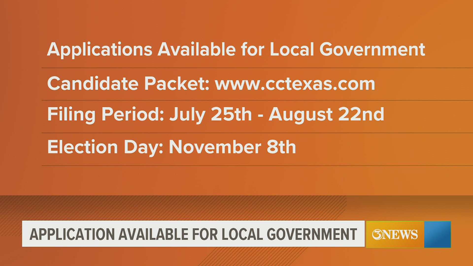 Corpus Christi resident will be able to apply for local government.