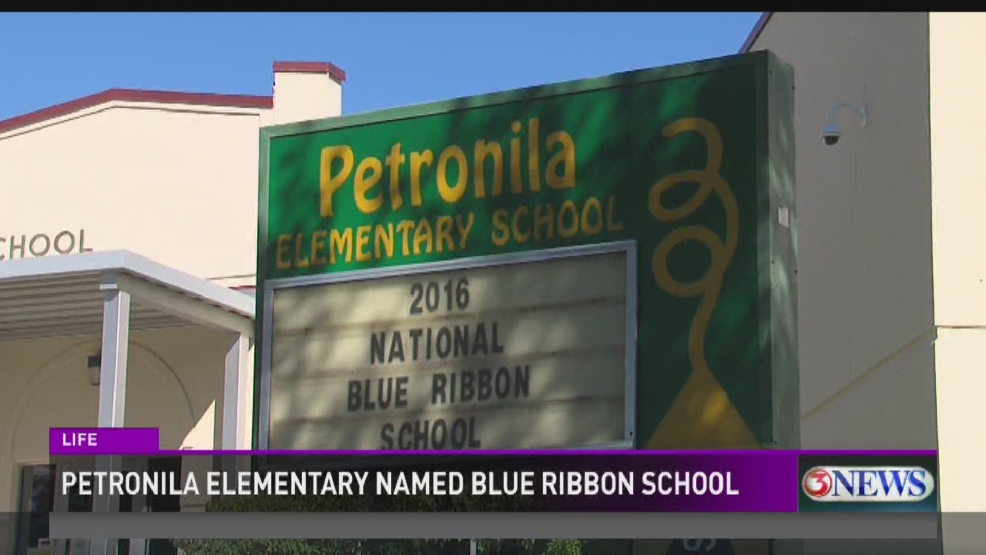 The small community of Petronila is excited because the elementary school there has just been awarded a national Blue Ribbon of Excellence. 
