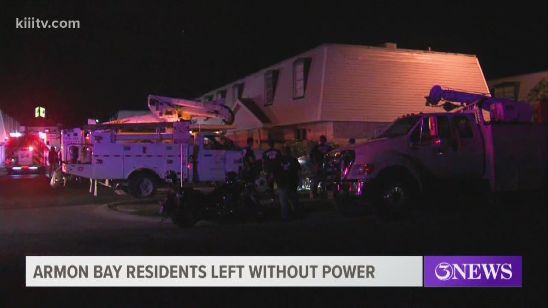 Officials said it caused half of the apartment complex's power to go out