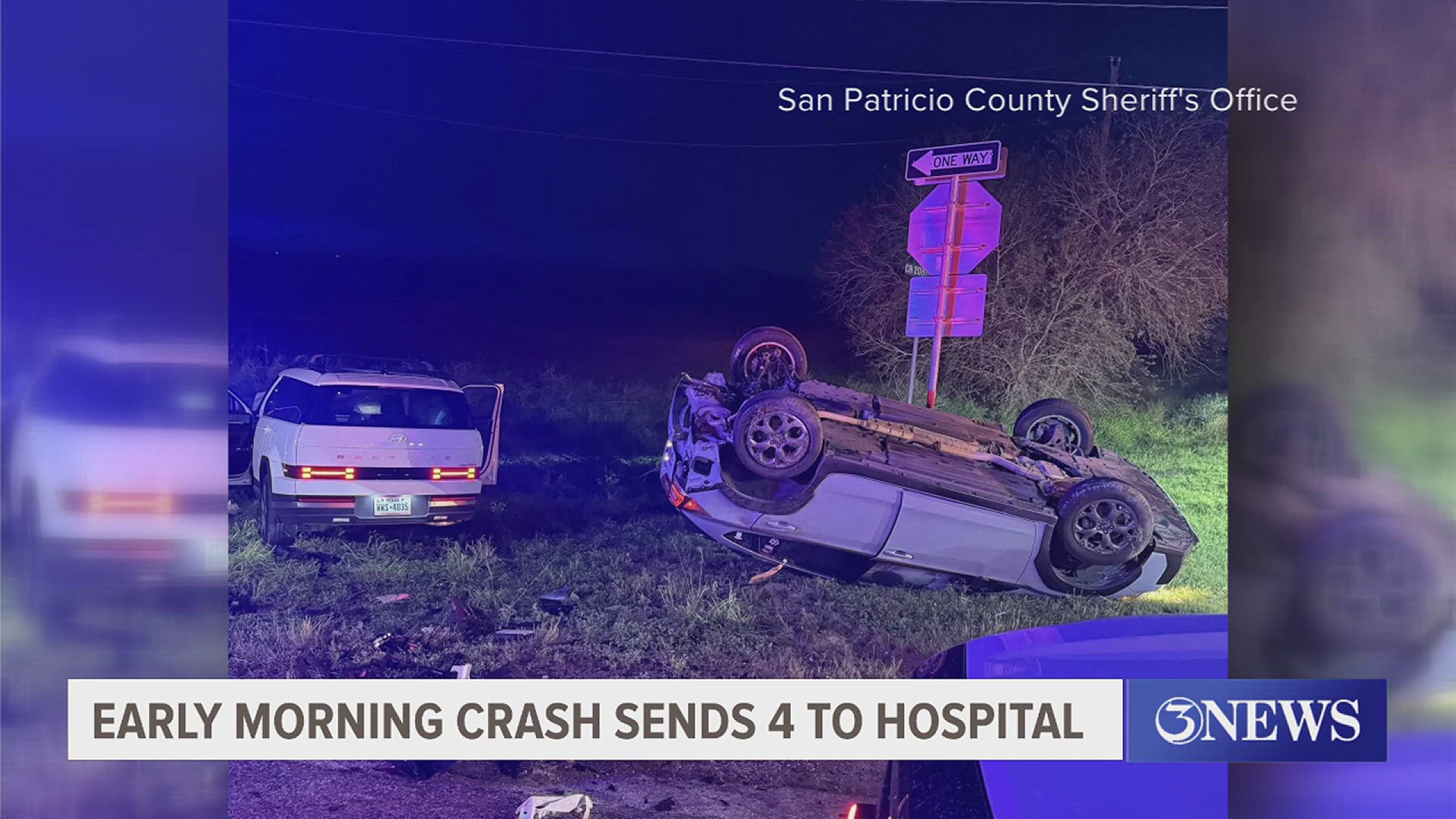 Sheriff: Four injured in New Year's crash south of Odem | kiiitv.com