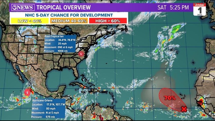 TROPICAL UPDATE: One area of interest in Atlantic