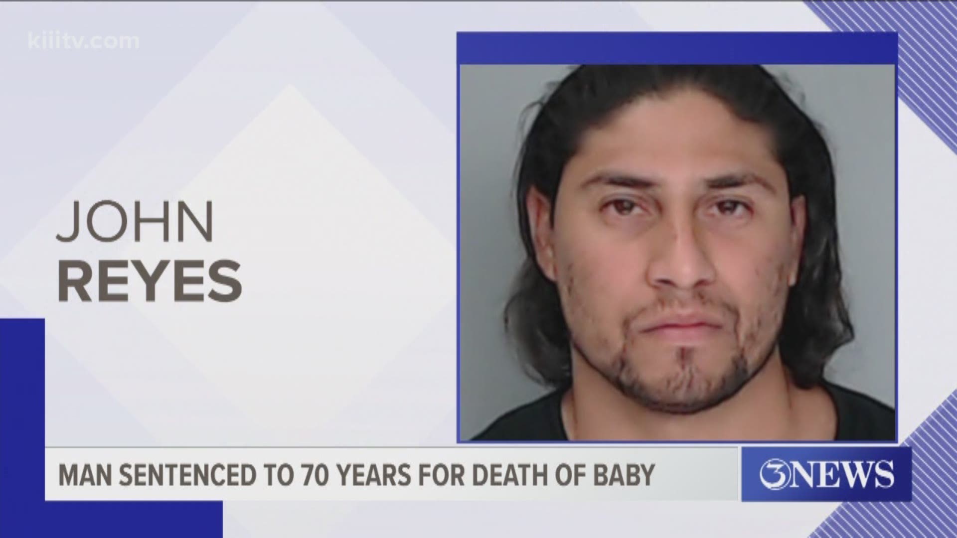 John Reyes told police the infant had fallen off of a counter during a diaper change. Doctors told investigators the injuries were not consistent with a fall.