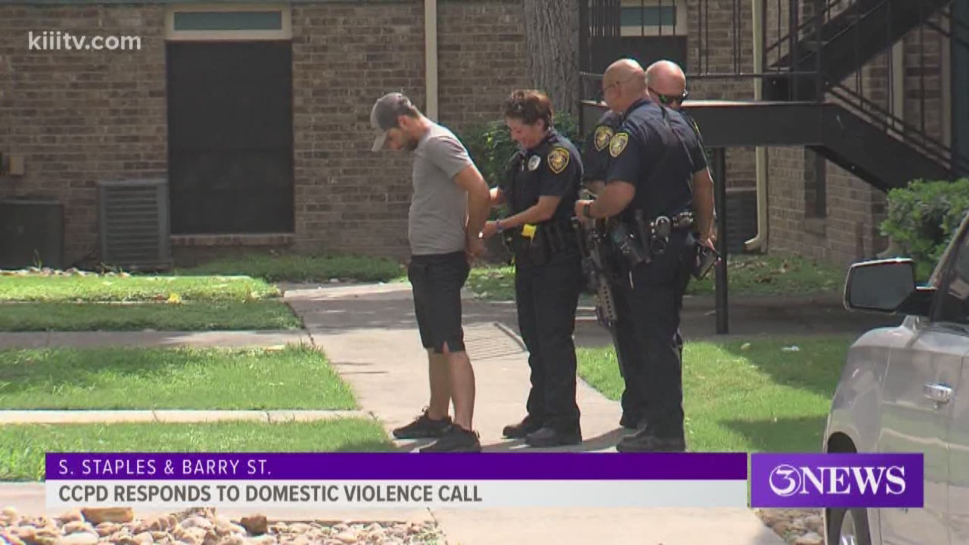 Corpus Christi police were called to an apartment complex Monday after receiving reports of a domestic violence issue.