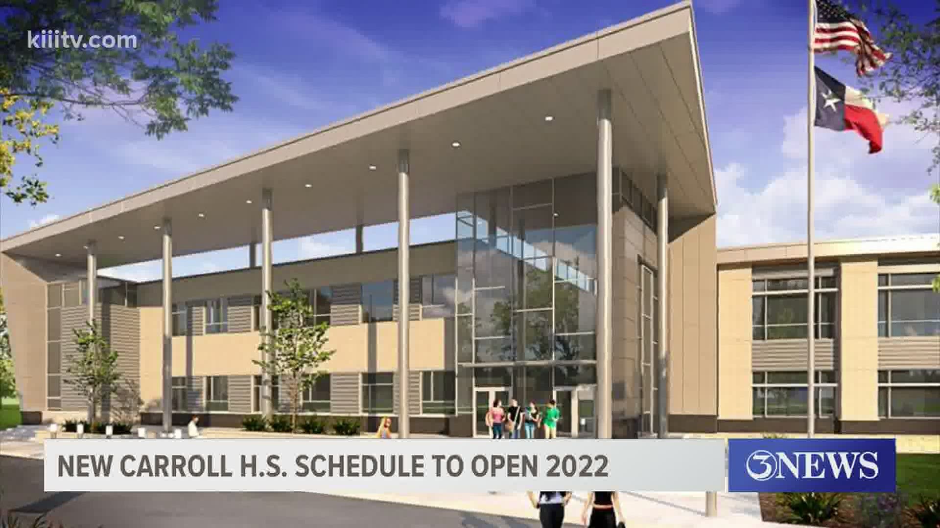 CCISD leaders say it's on target to be completed and ready for students by August of 2022.