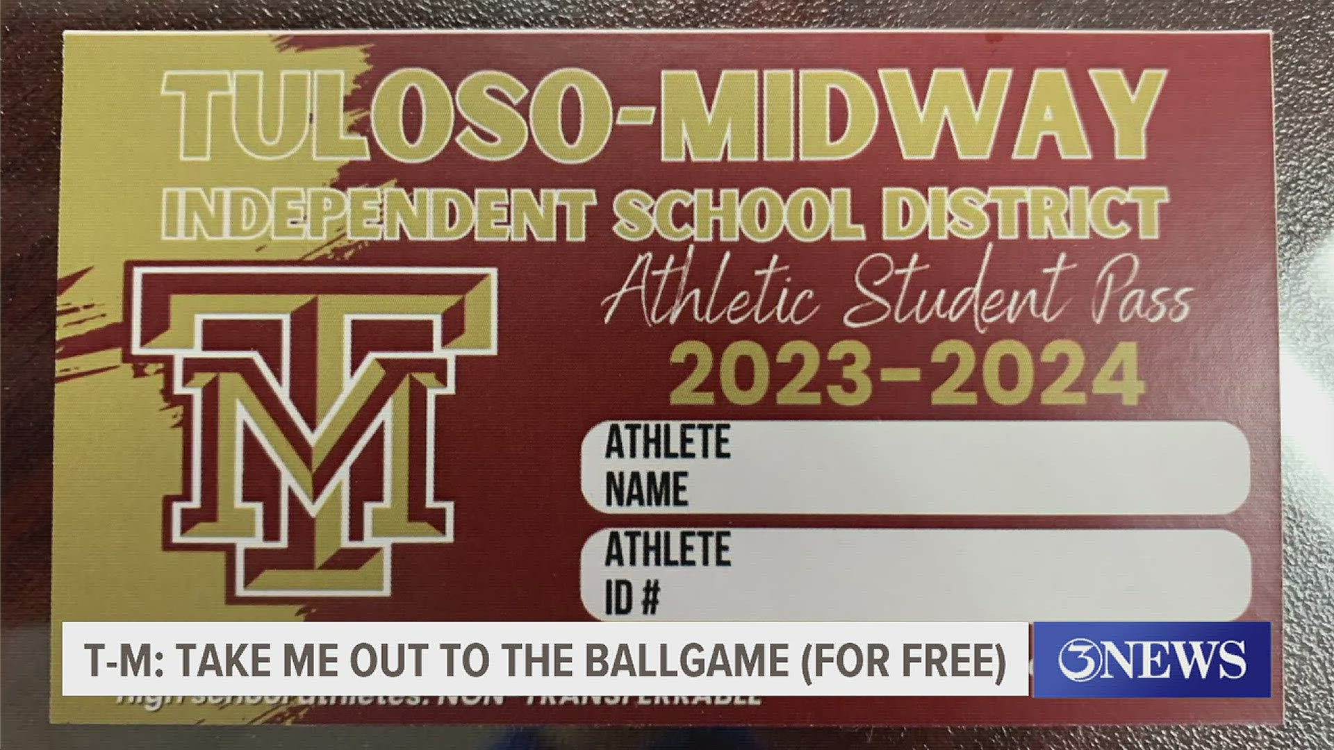 The Warriors and Cherokees' athletes received a pass this week that will get them into the school's home games for free.
