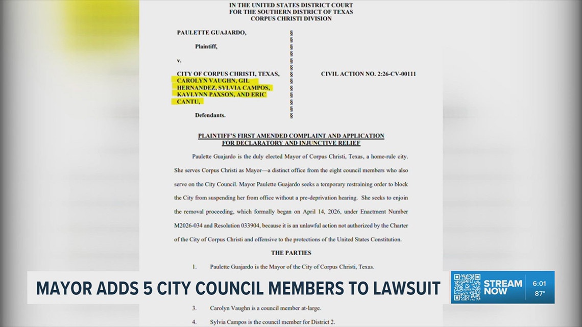 CC mayor adds five council members to lawsuit, the latest legal battle ...
