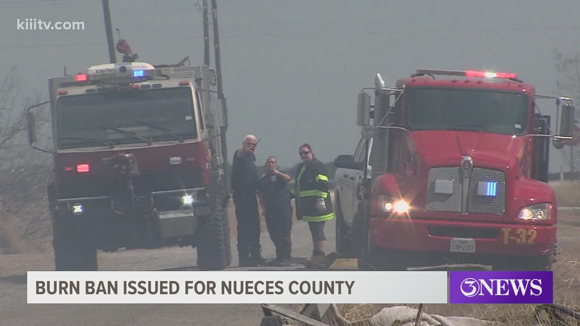 Nueces County Commissioners voted to enact a burn ban at Wednesday afternoon's meeting.