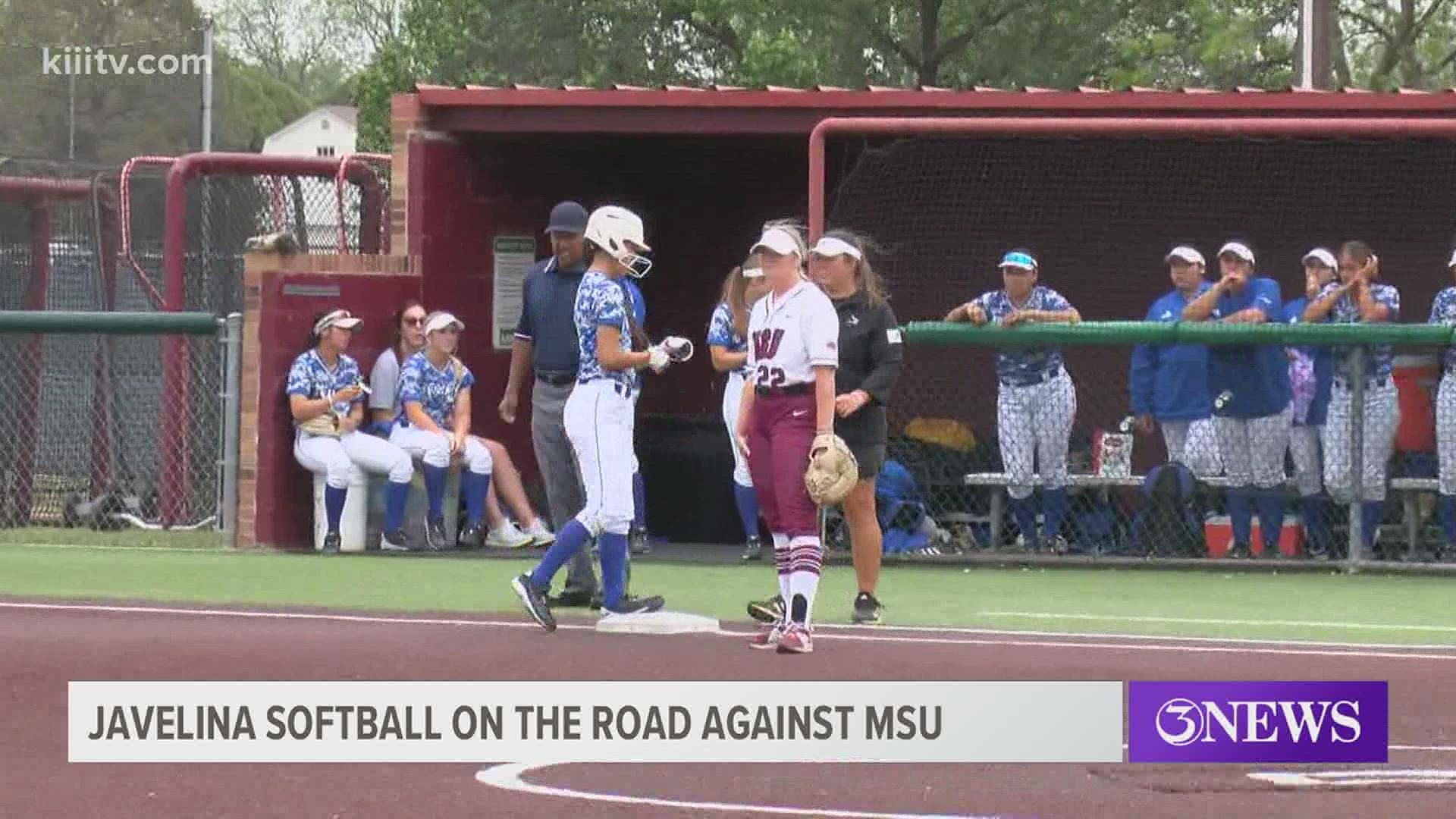 Doubleheader Javelina Softball Cruises Over Msu In Run Rule Win Kiiitv Com