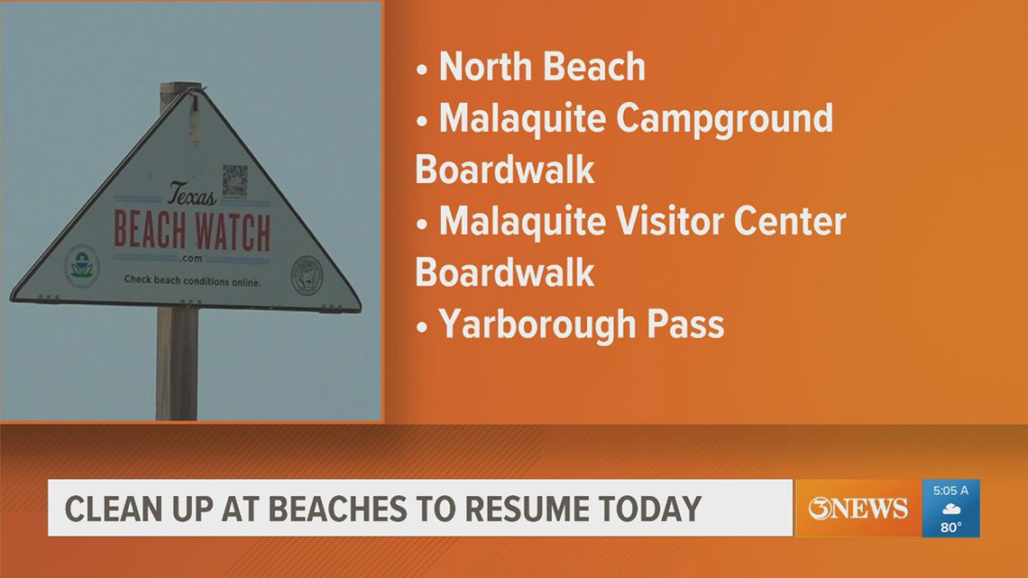 Cleanup At Beaches Resumes Monday 