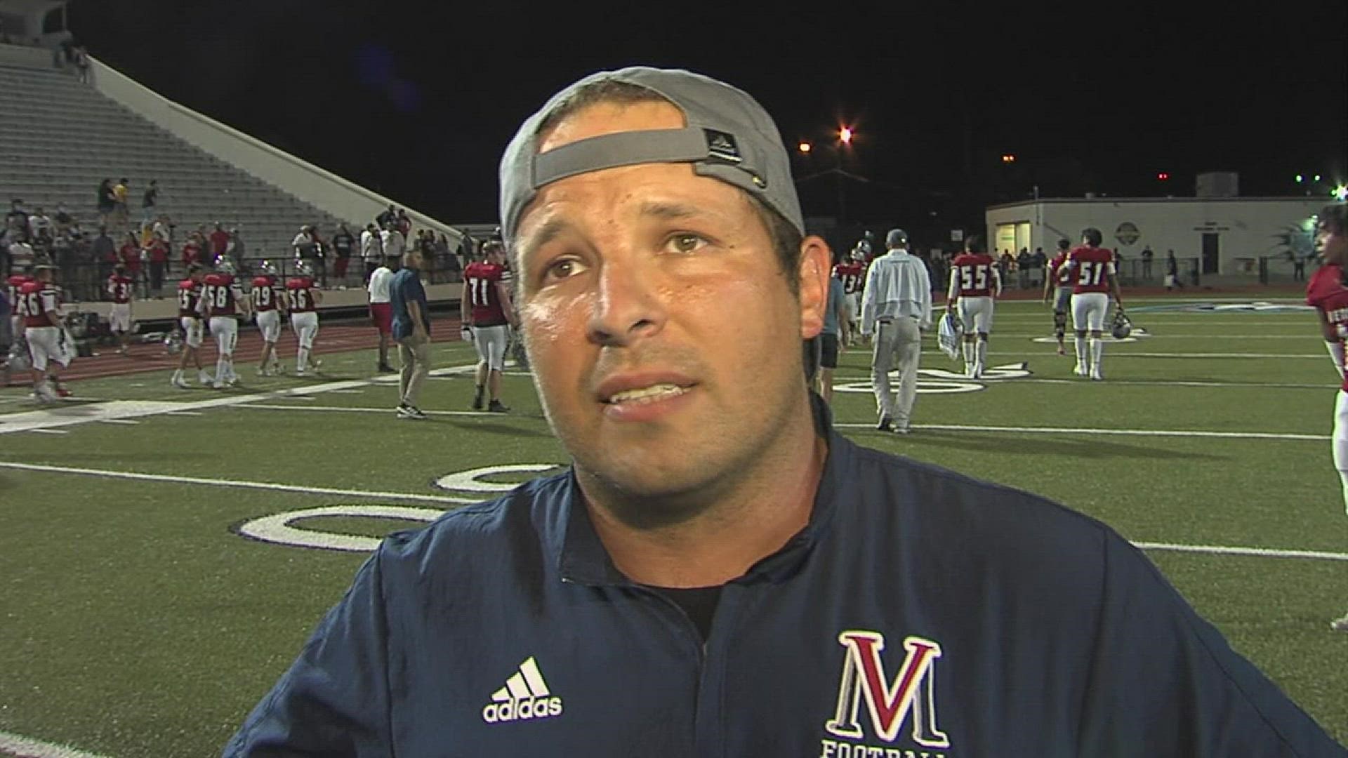 The dominating 62-21 Eagles win was the first for Bitner over Miller as Veterans Memorial Head Coach. Video courtesy: Bally Sports Southwest